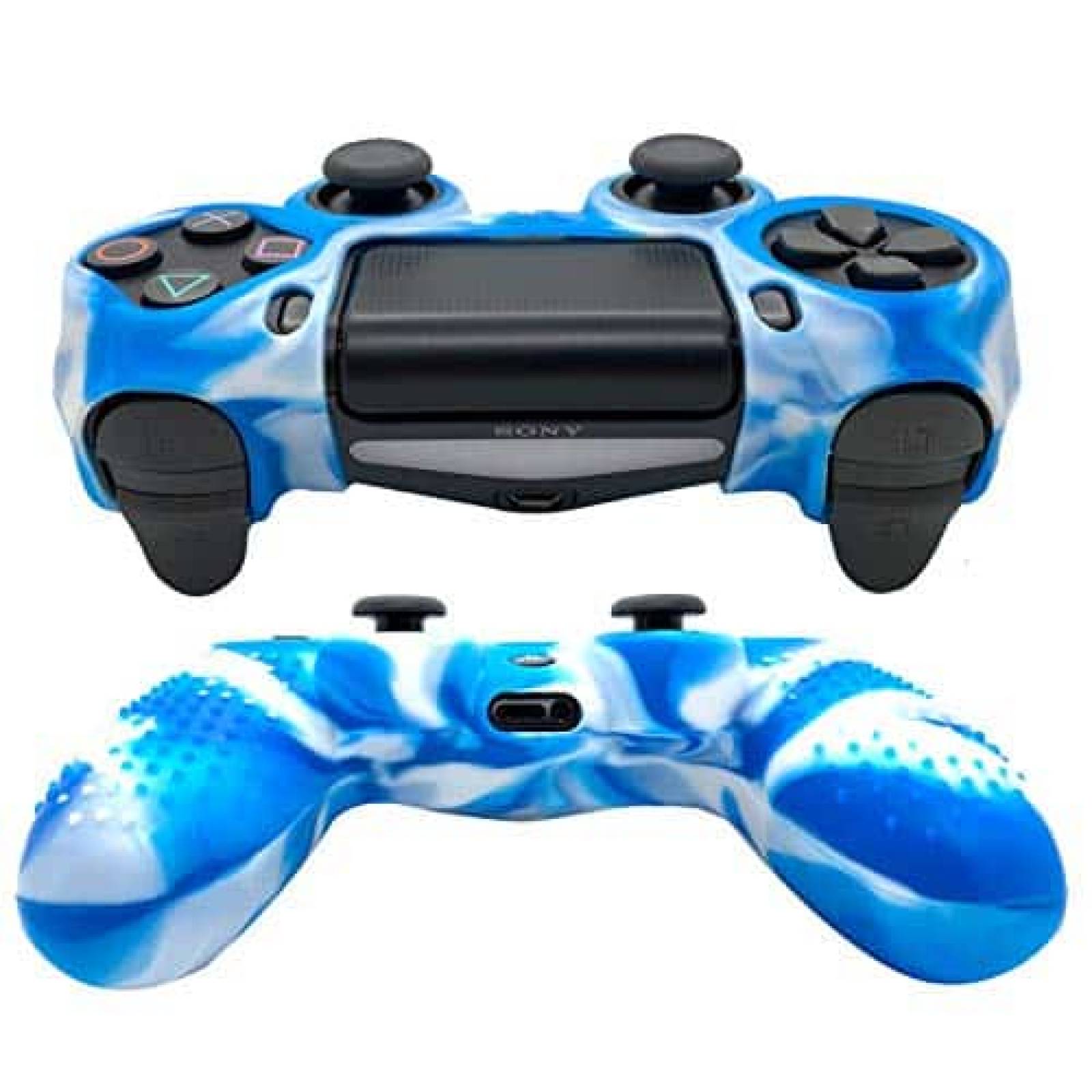 Funda de Silicon CXWITHY para Control PS4 2 Pzs -Rojo y Azul