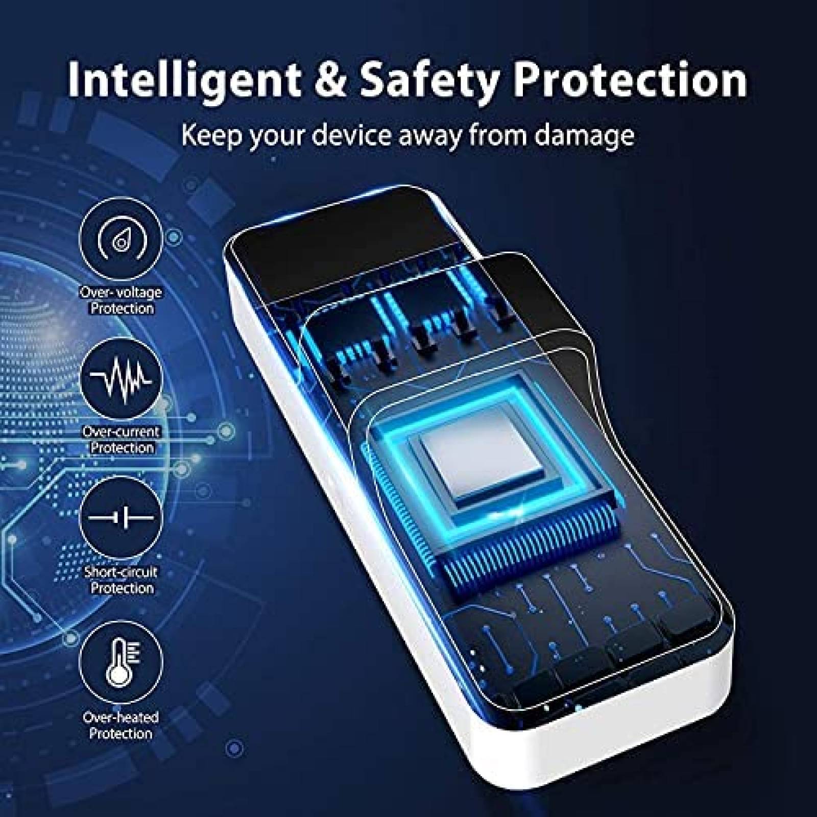 Estacion de carga de control PS5 Daugee inalambrica -Blanco