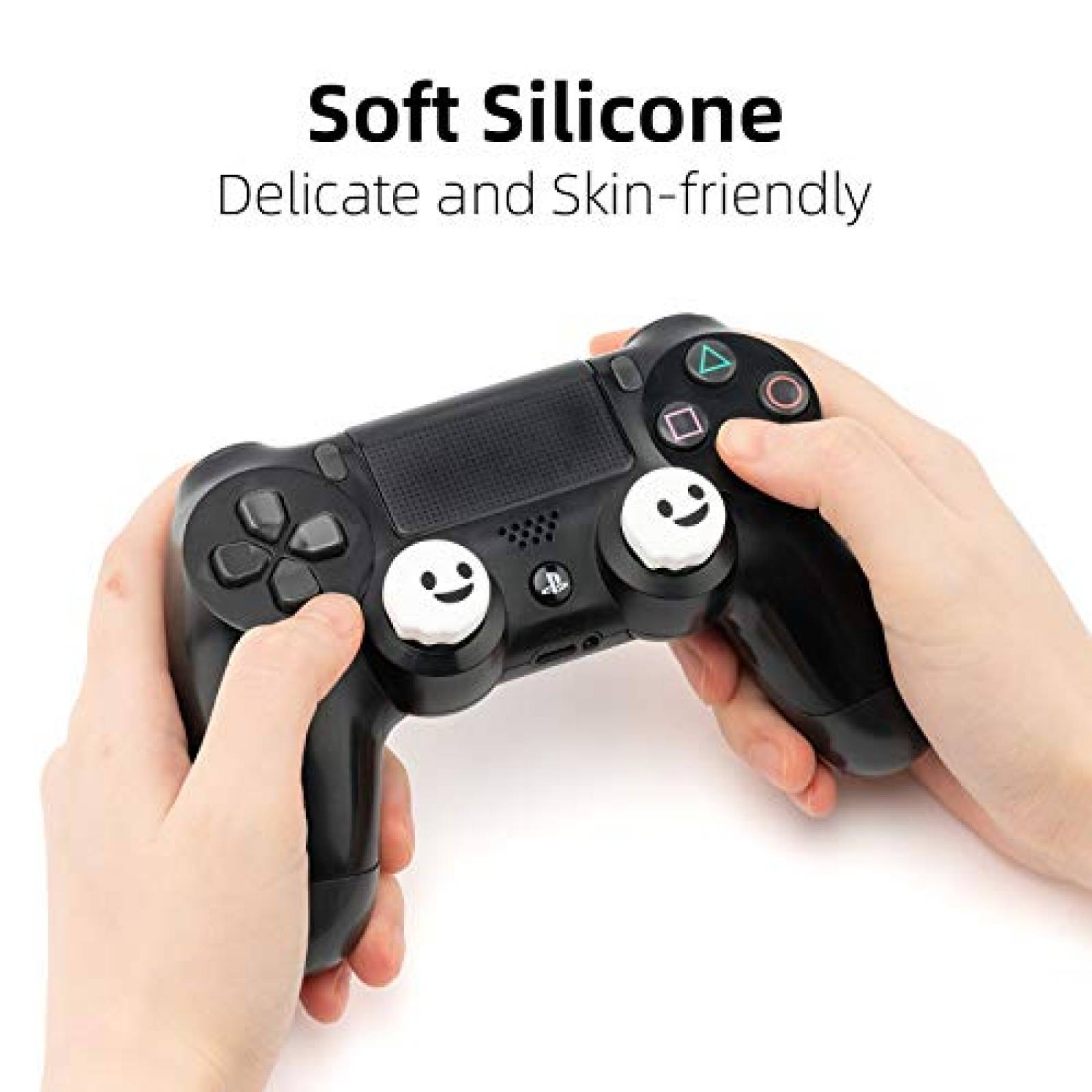 Protectores joysticks GeekShare Fantasma x4 -Negro/blanco