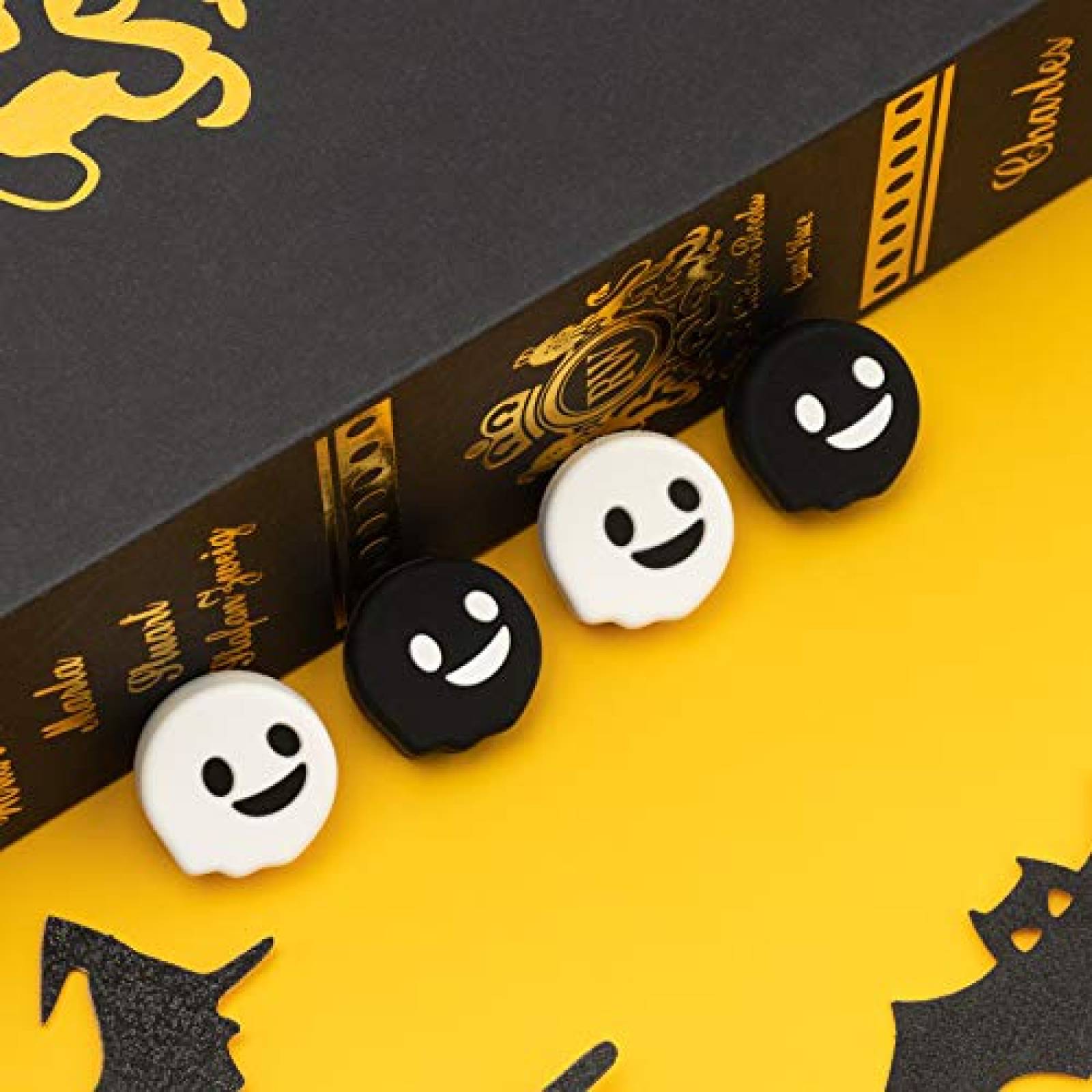 Protectores joysticks GeekShare Fantasma x4 -Negro/blanco