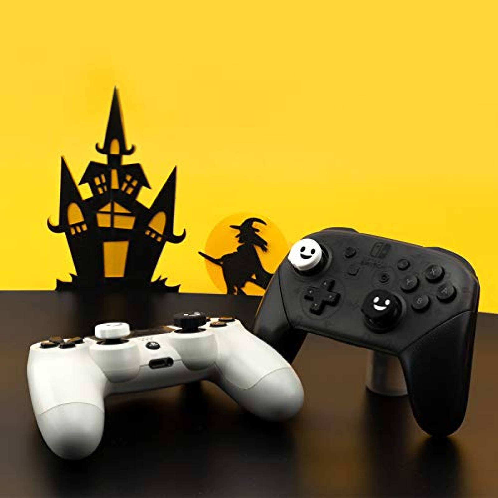 Protectores joysticks GeekShare Fantasma x4 -Negro/blanco