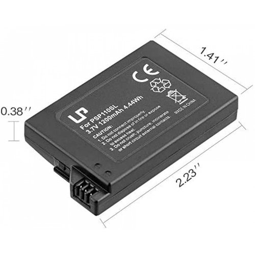 LP Batería PSP S110, paquete de 1 batería recargable de iones de litio de  3.7 V 1200 mAh, compatible con Sony Play Station PSP 3000, serie PSP 2000