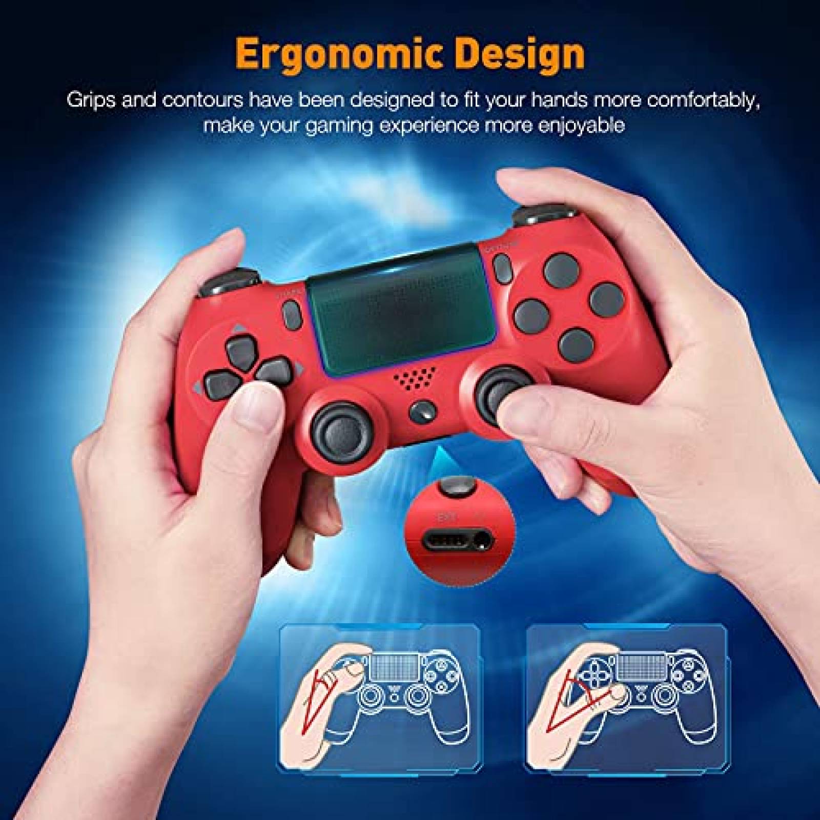 Control para PlayStation 4 Magolin Dual-shock 4 -Rojo