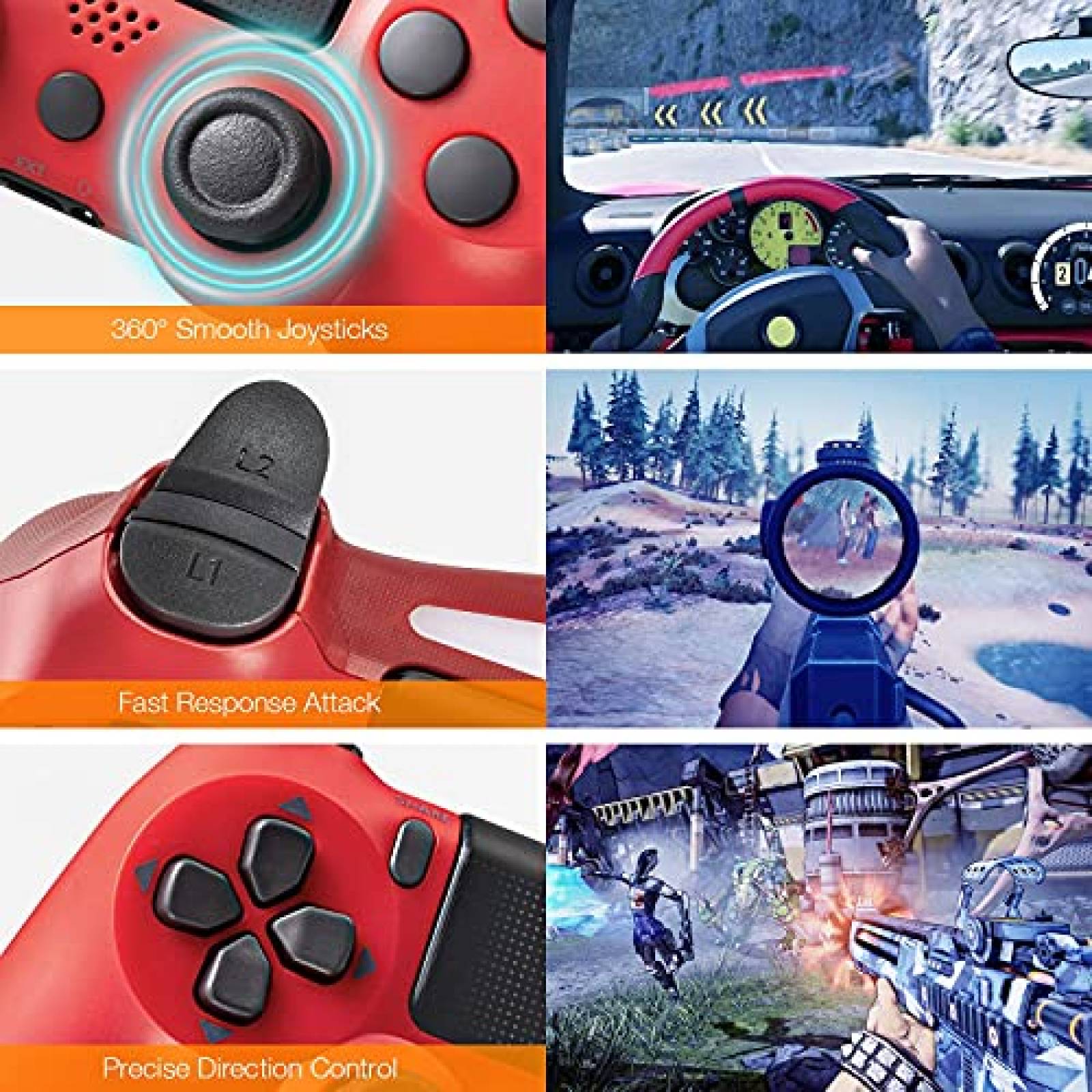 Control para PlayStation 4 Magolin Dual-shock 4 -Rojo