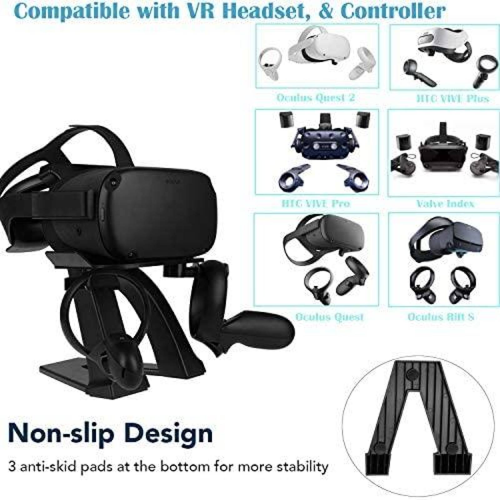 Controles de Realidad Virtual MASiKEN Oculus Quest 2 -Blanco