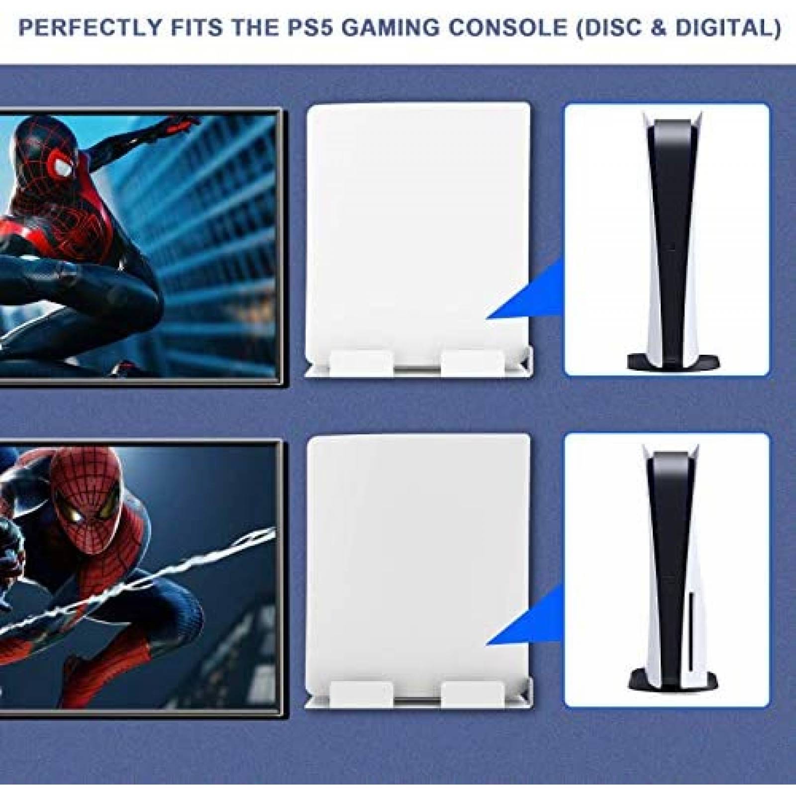 Soporte con Montaje de Pared NexiGo para Sony PS5 -Blanco