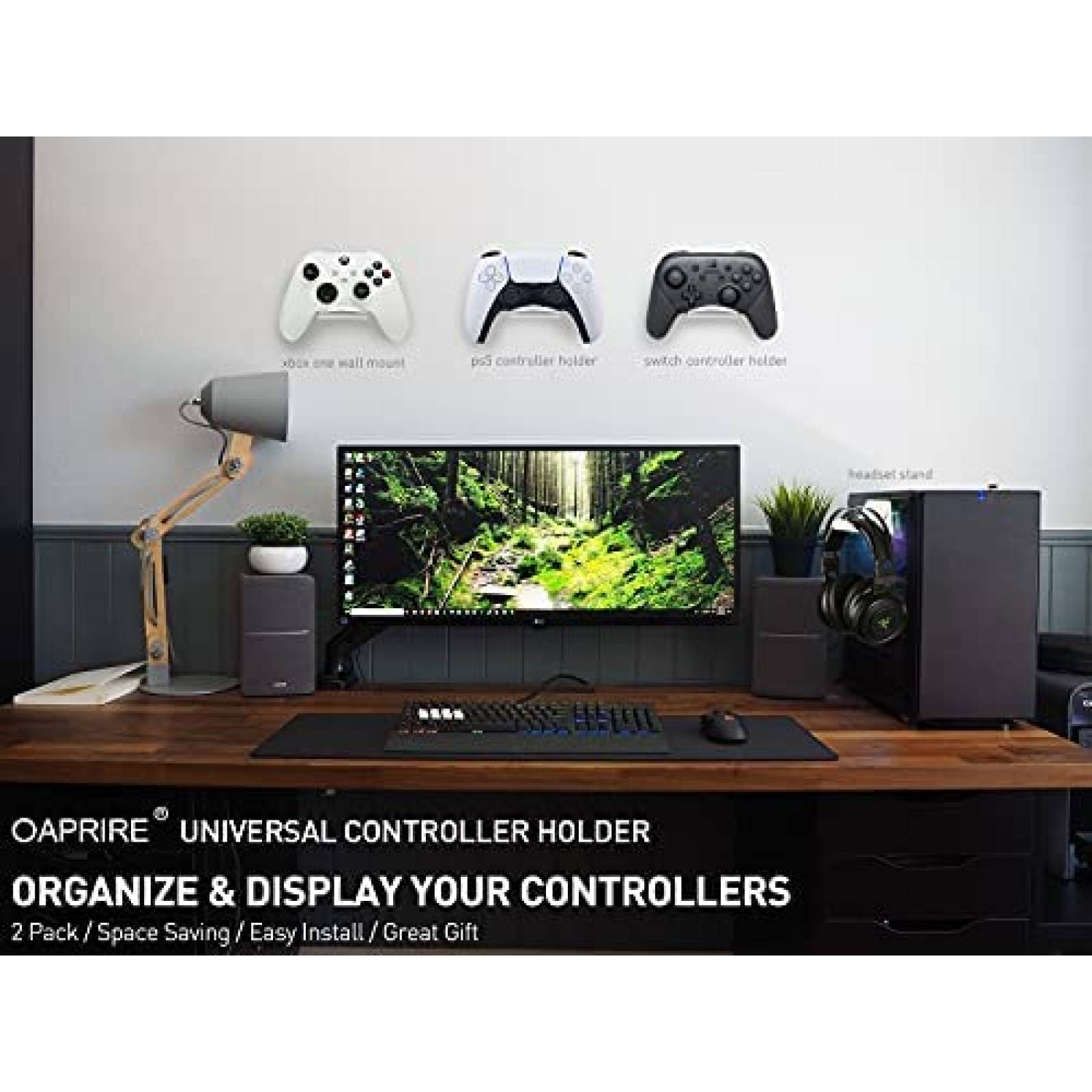 Soportes OAPRIRE 2pzas para Controles de Consola -Blanco