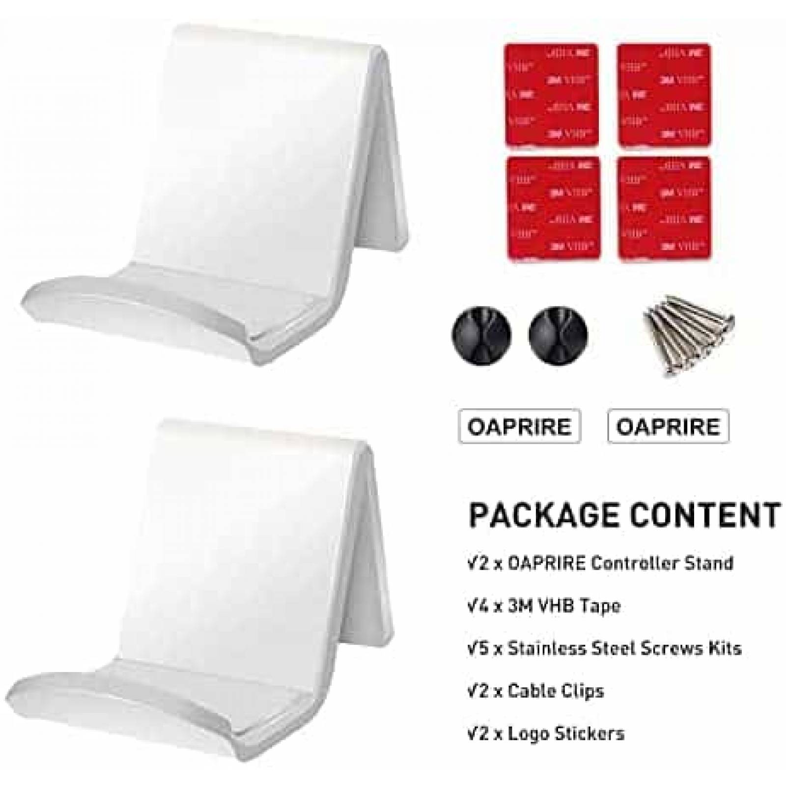Soportes OAPRIRE 2pzas para Controles de Consola -Blanco
