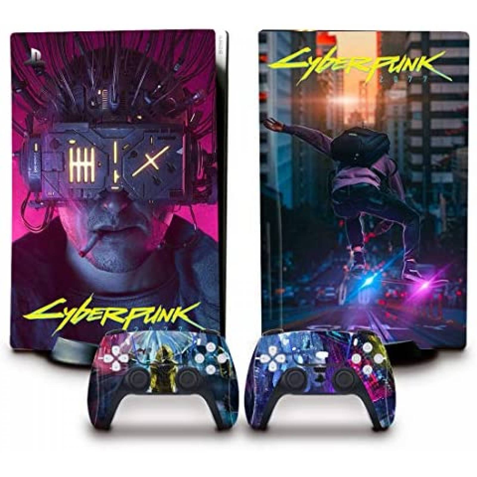Carcasa de Consola Peyanz para Sony PS5 -CyberPunk Morado