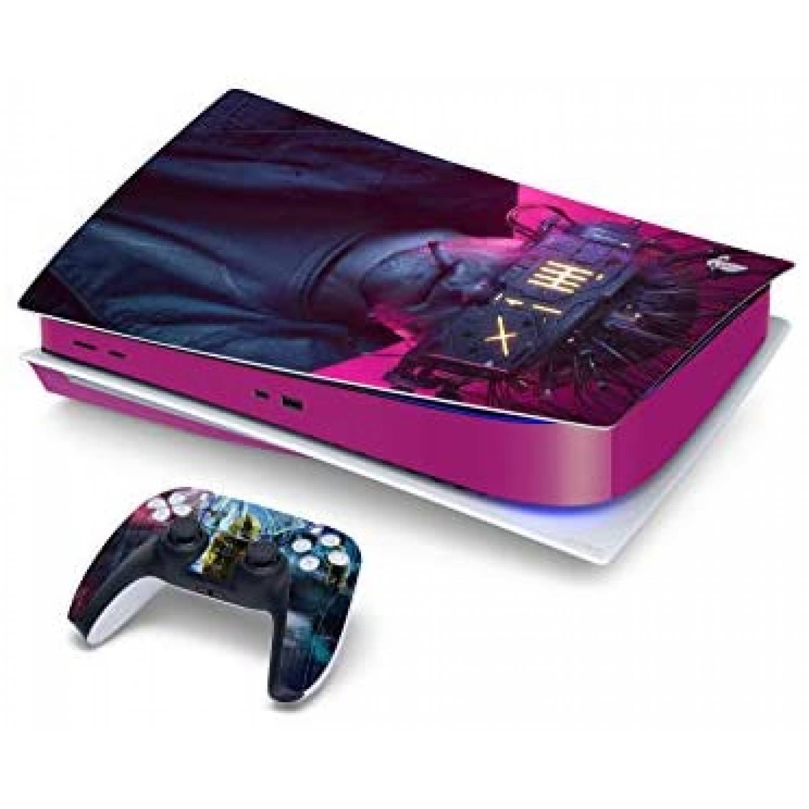 Carcasa de Consola Peyanz para Sony PS5 -CyberPunk Morado