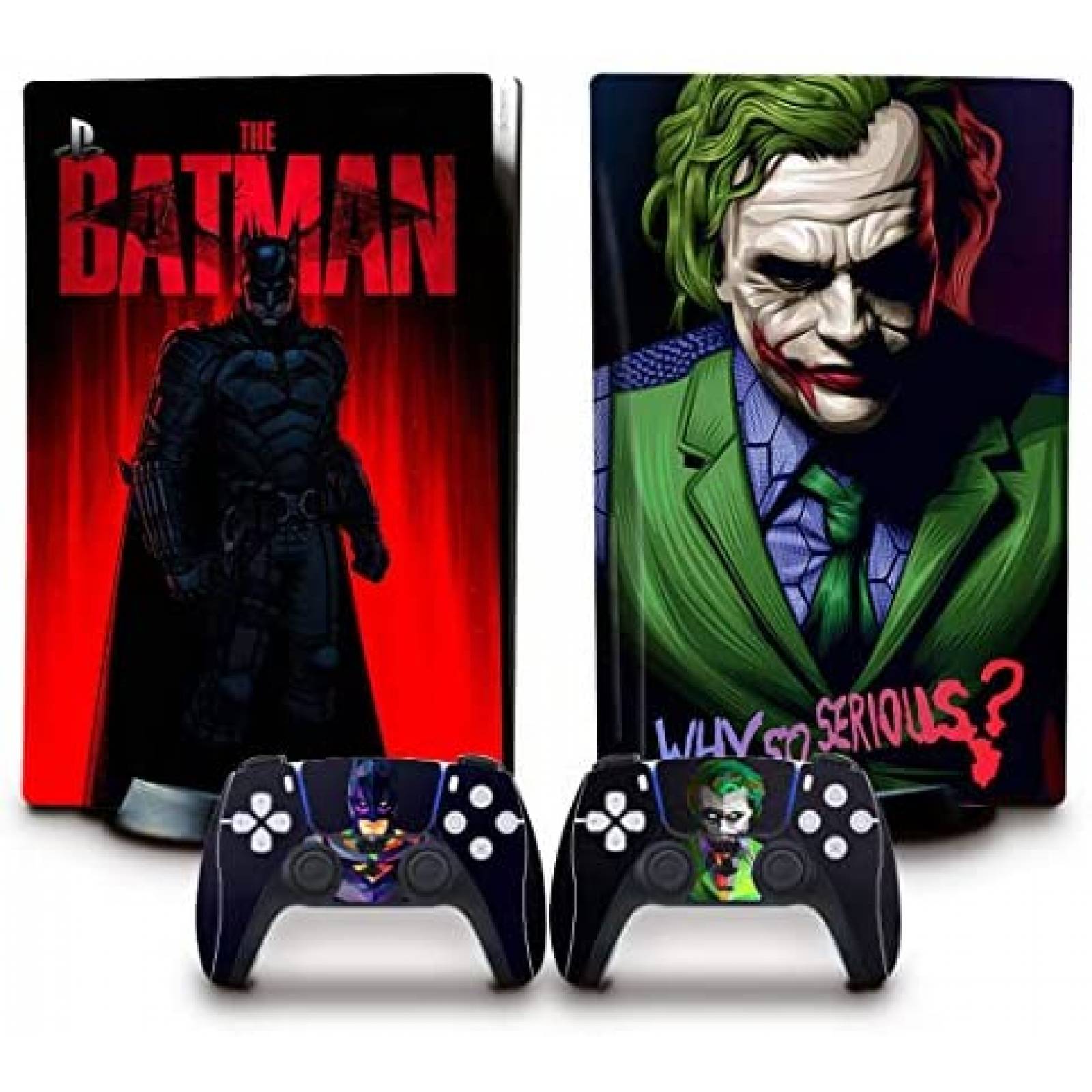Skin para Consola PEYANZ PS5 Batman/Joker -Rojo/Verde