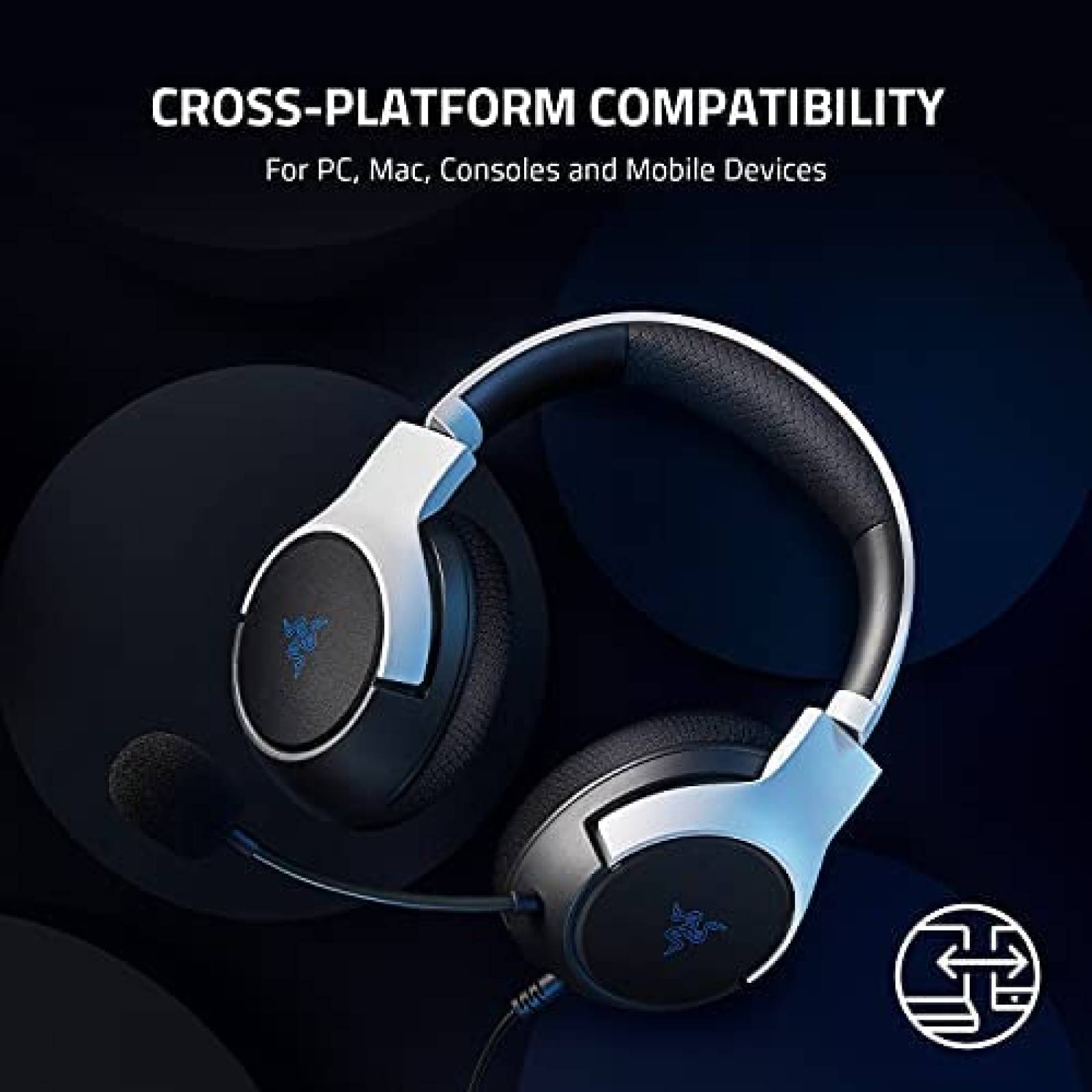Audifonos gamer para PS5 Razer Kaira X alambricos -Blanco