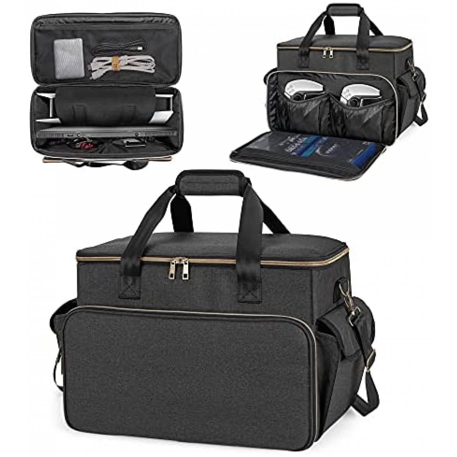 Bolsa para consola Trunab para PS5/PS4/Xbox One -Negro