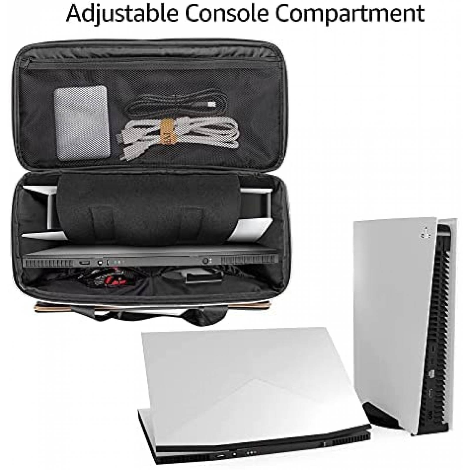 Bolsa para consola Trunab para PS5/PS4/Xbox One -Negro