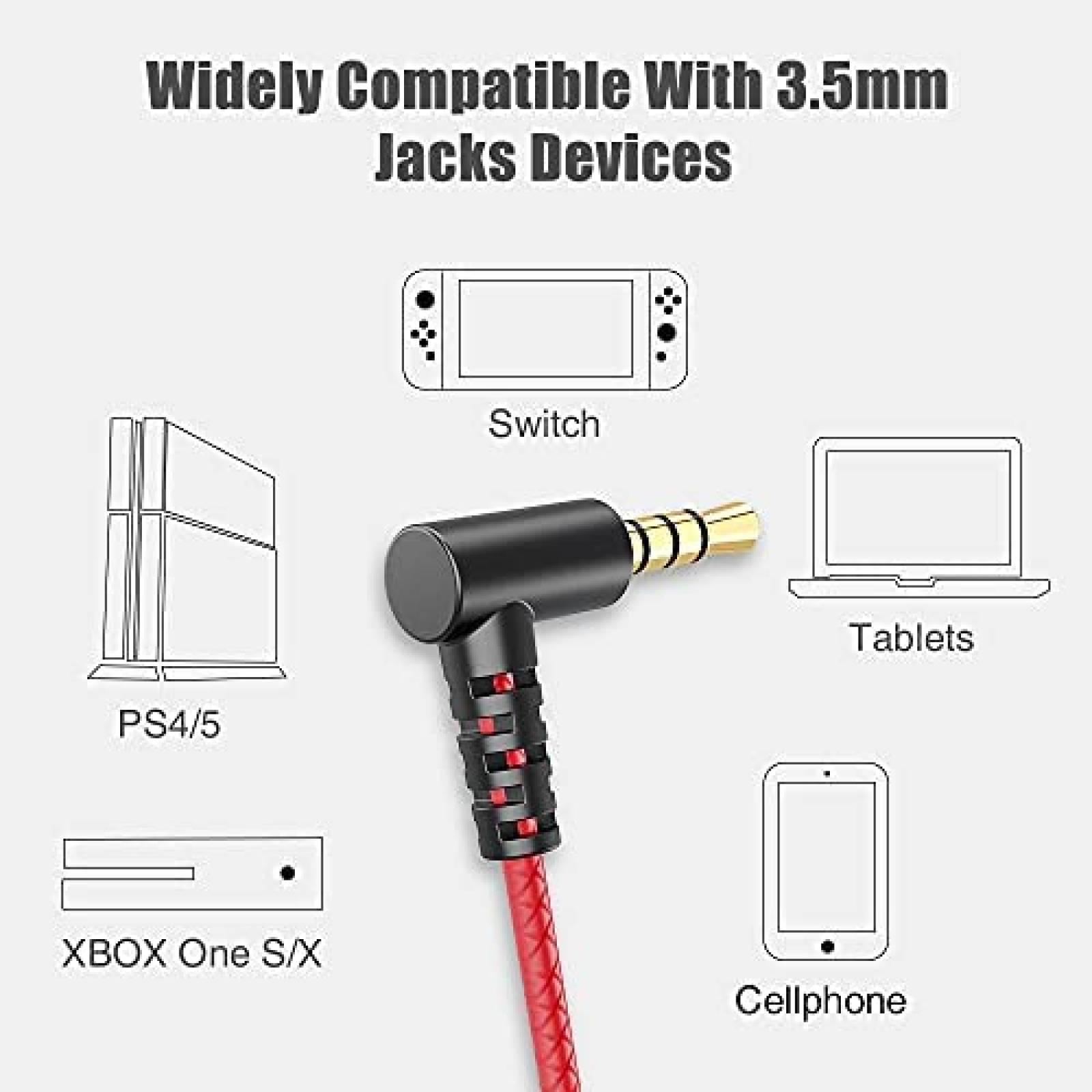 Auriculares VersionTECHS Con Microfono Para PS5/PS4 -Rojo