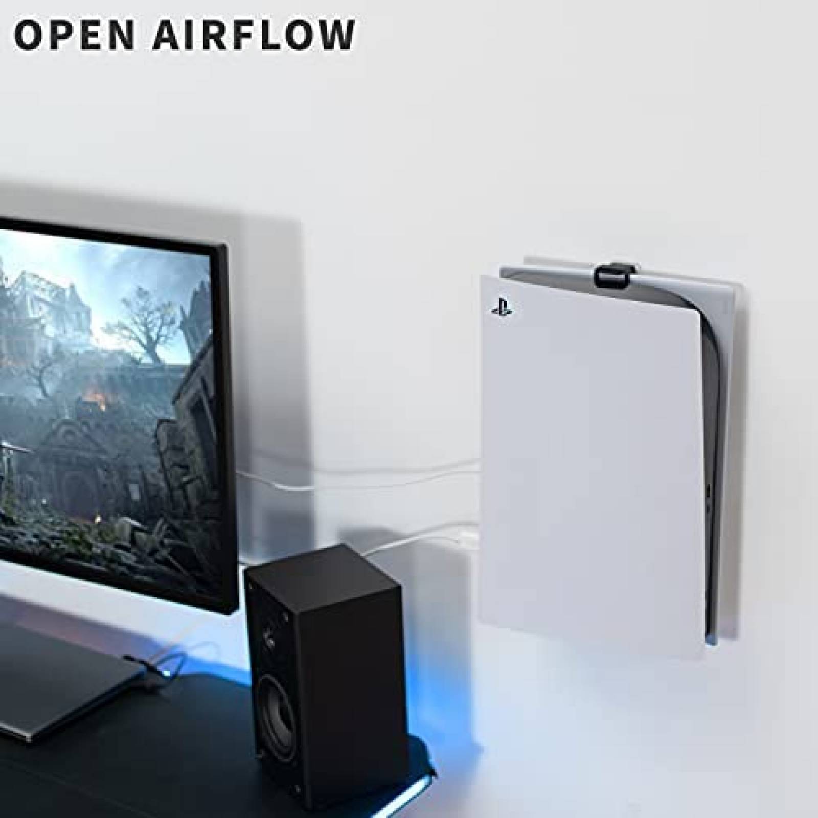 Soporte de pared VIVO para Playstation 5 de acero -Negro