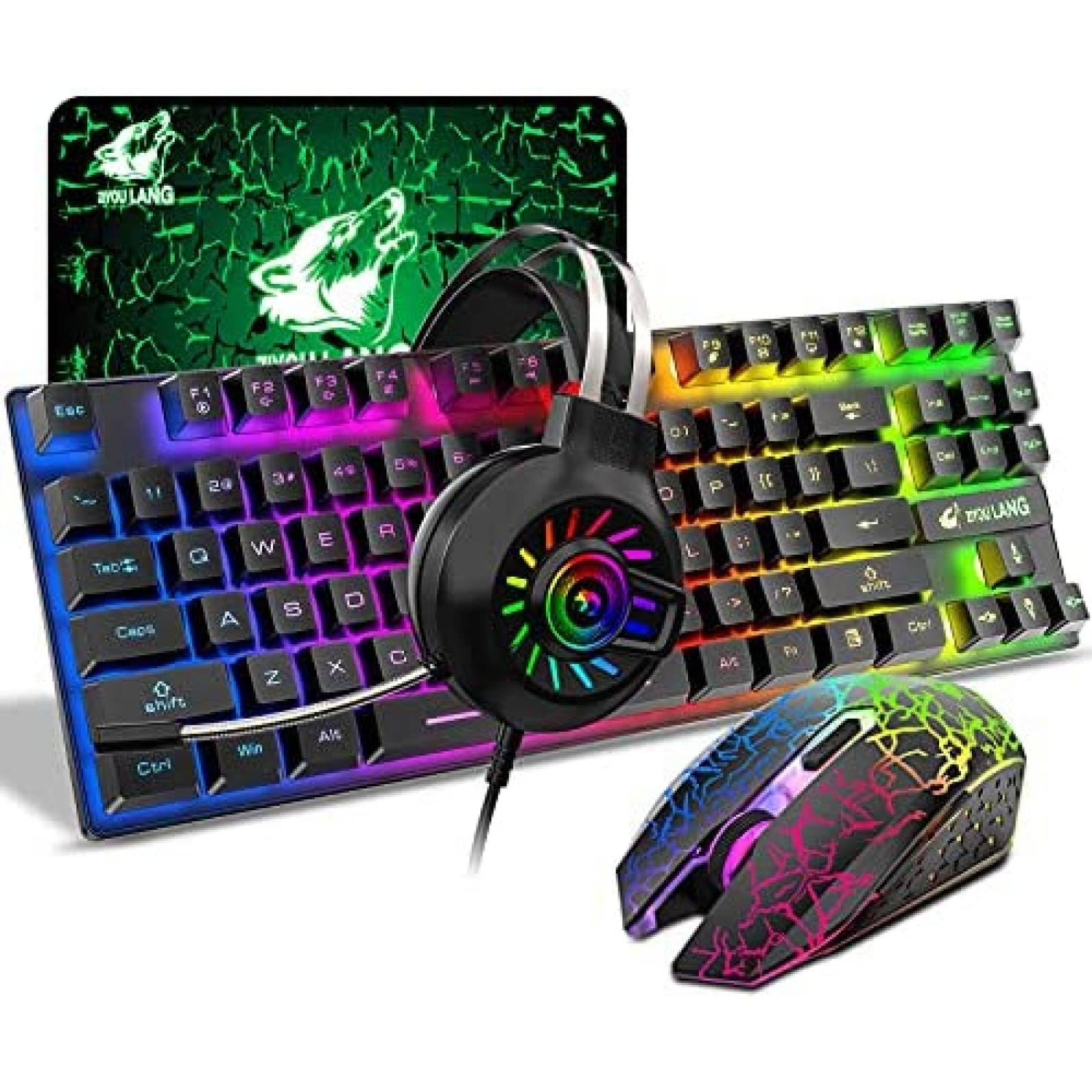 Teclado ZIYOU LANG Ergonomico Inalambrico auriculares -Negro