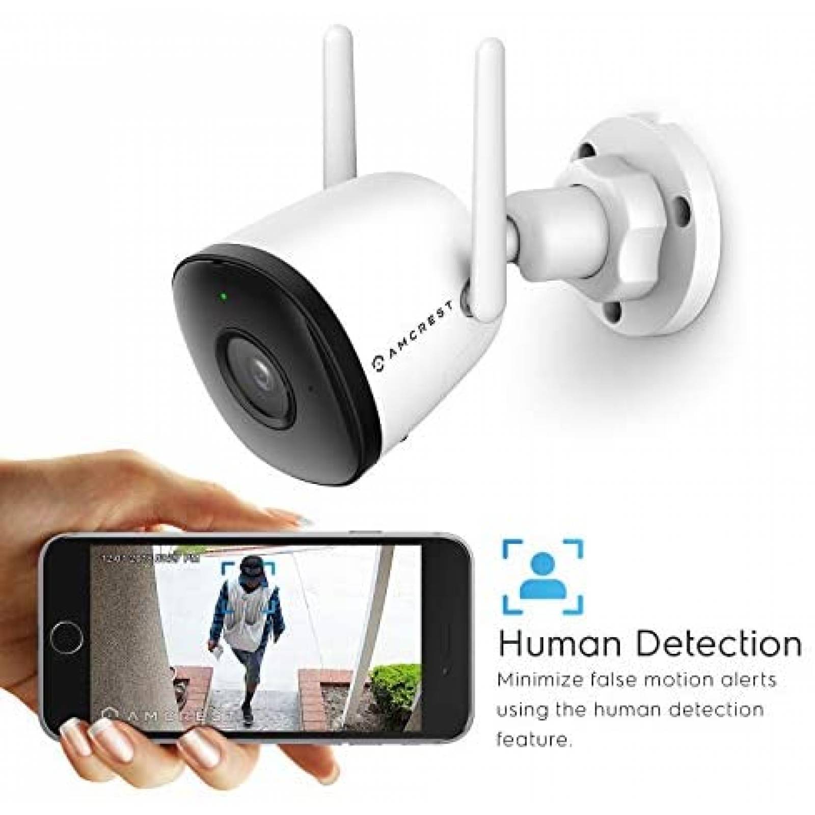 Camara de Seguridad Amcrest ASH22-W 1080P WiFi 2MP -Blanco