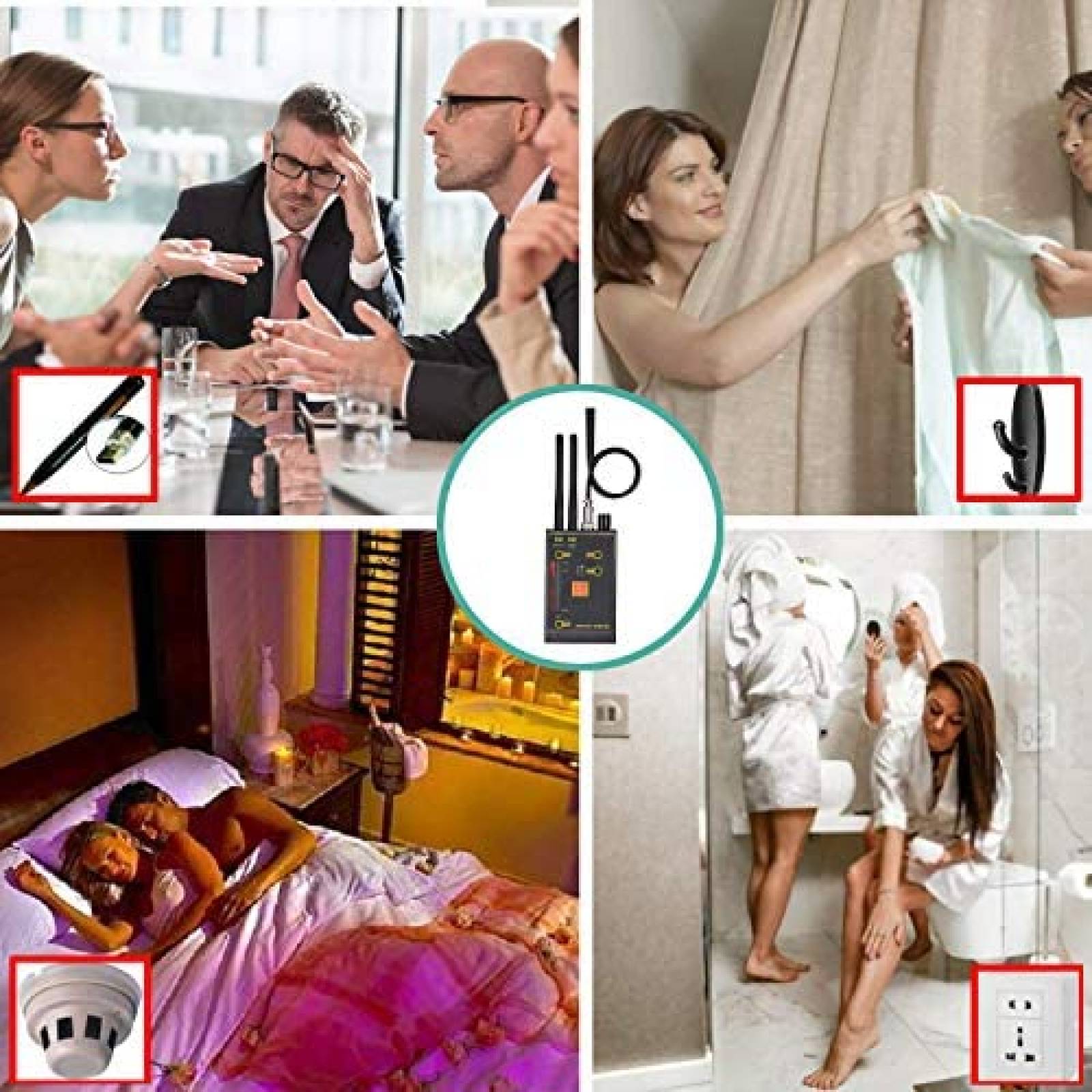 Detector de Camara Oculta MIYORI Indi c/Indicador de Luz LED