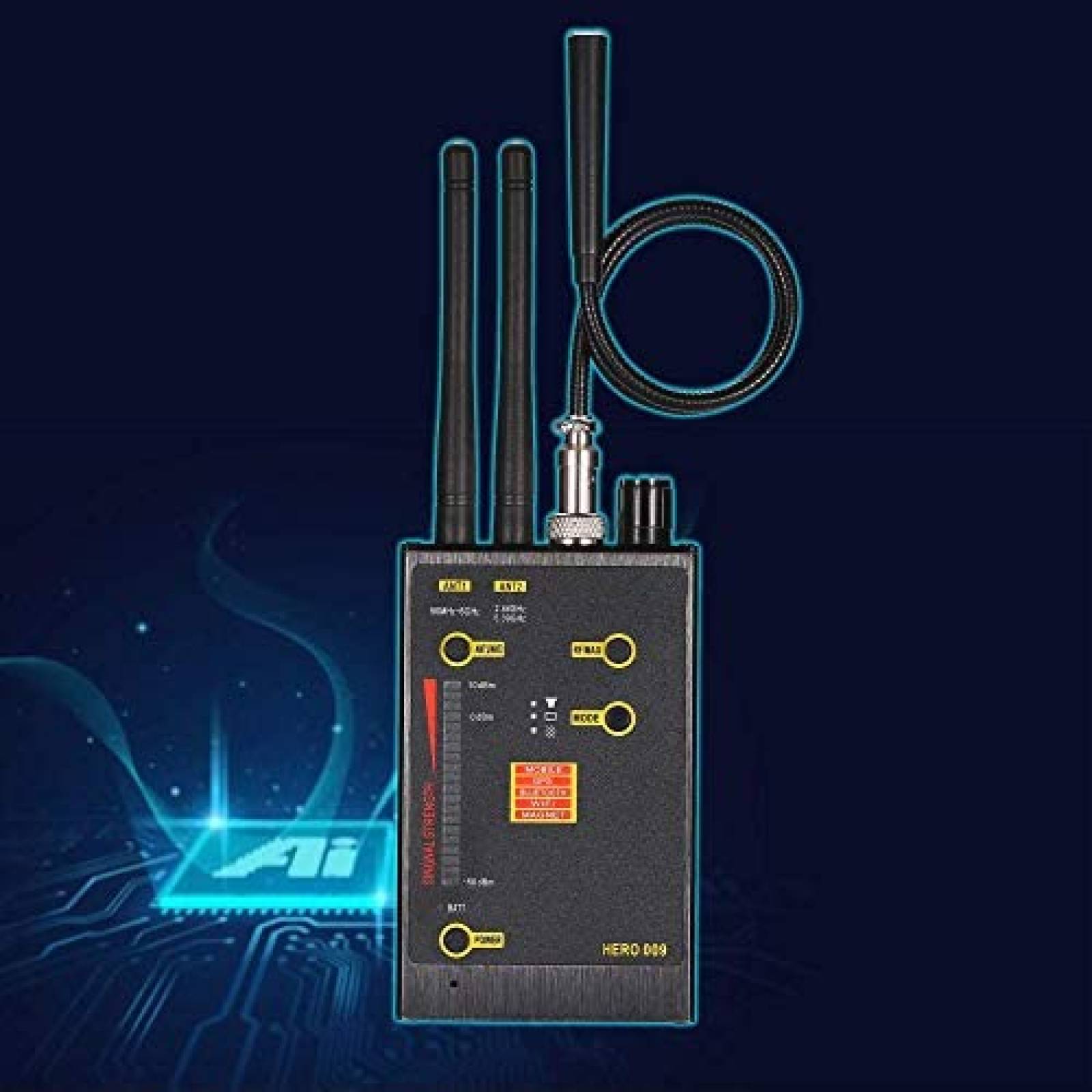 Detector de Camara Oculta MIYORI Indi c/Indicador de Luz LED