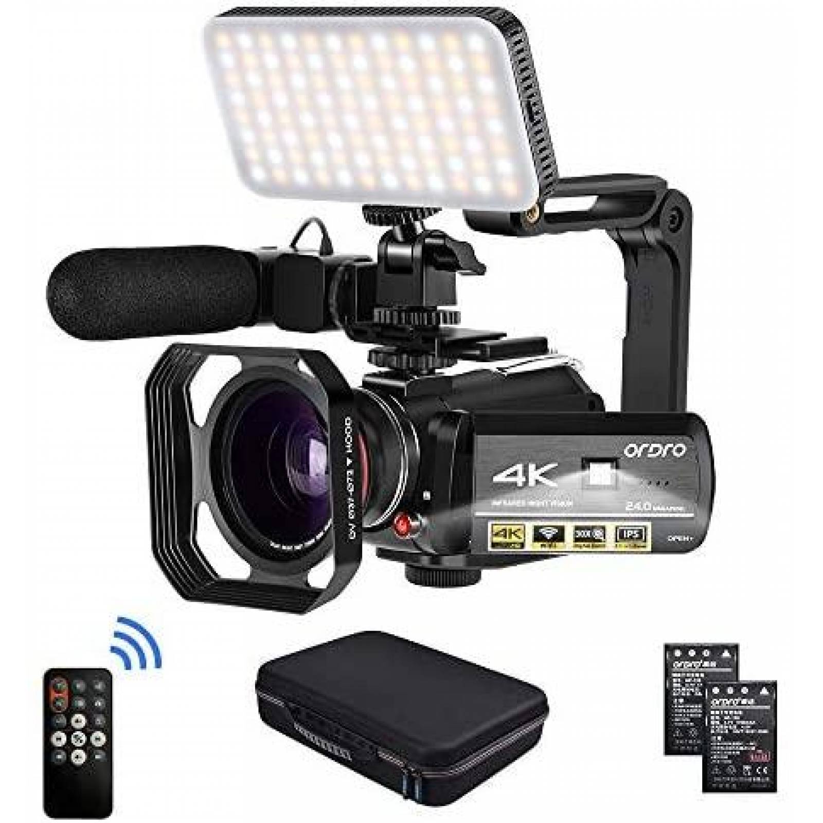 Videocamara ORDRO AC3 1080P 60FPS 3.1" IPS LCD 4K -Negro