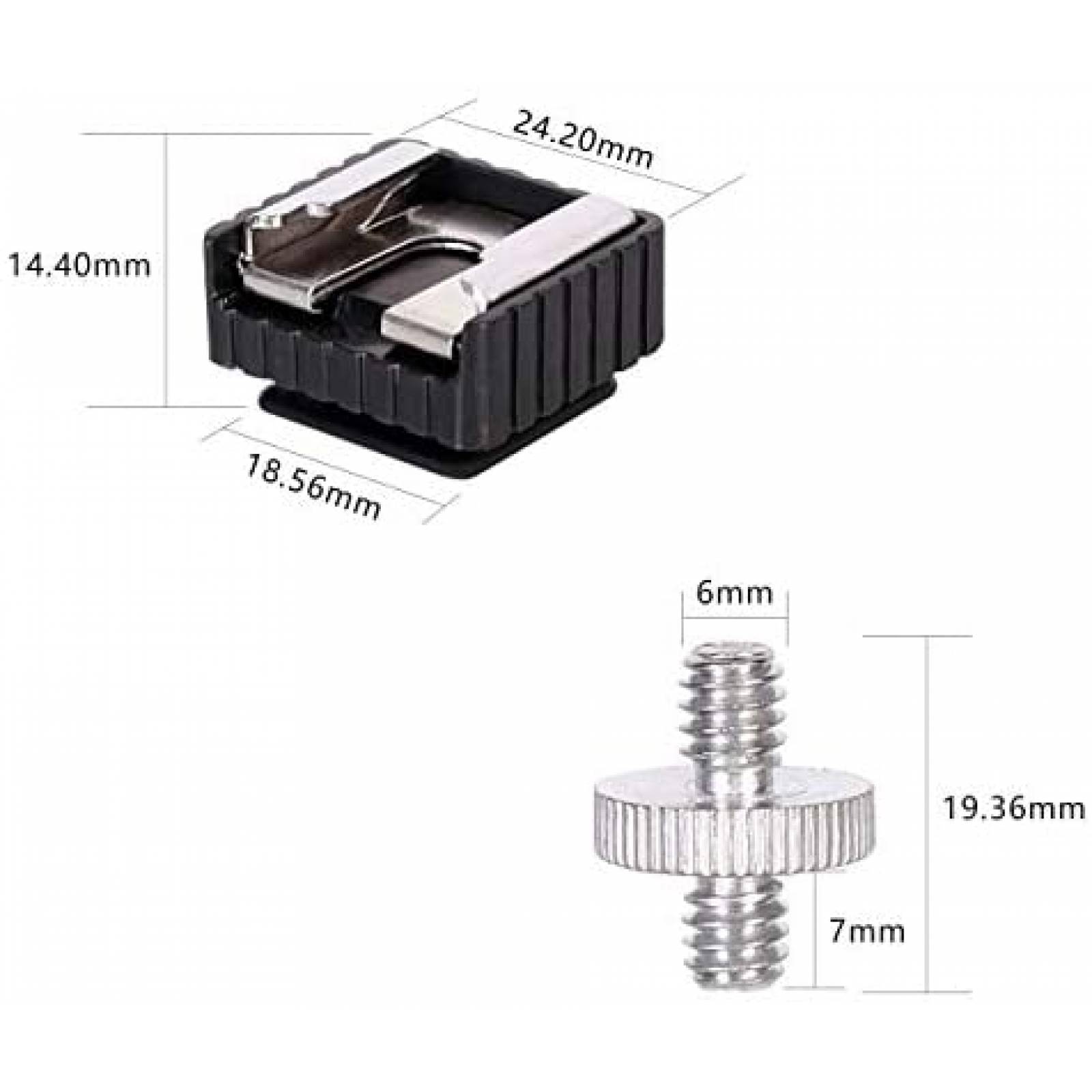 Adaptador de montaje de zapata QYXINC estandar flash 2 pzs