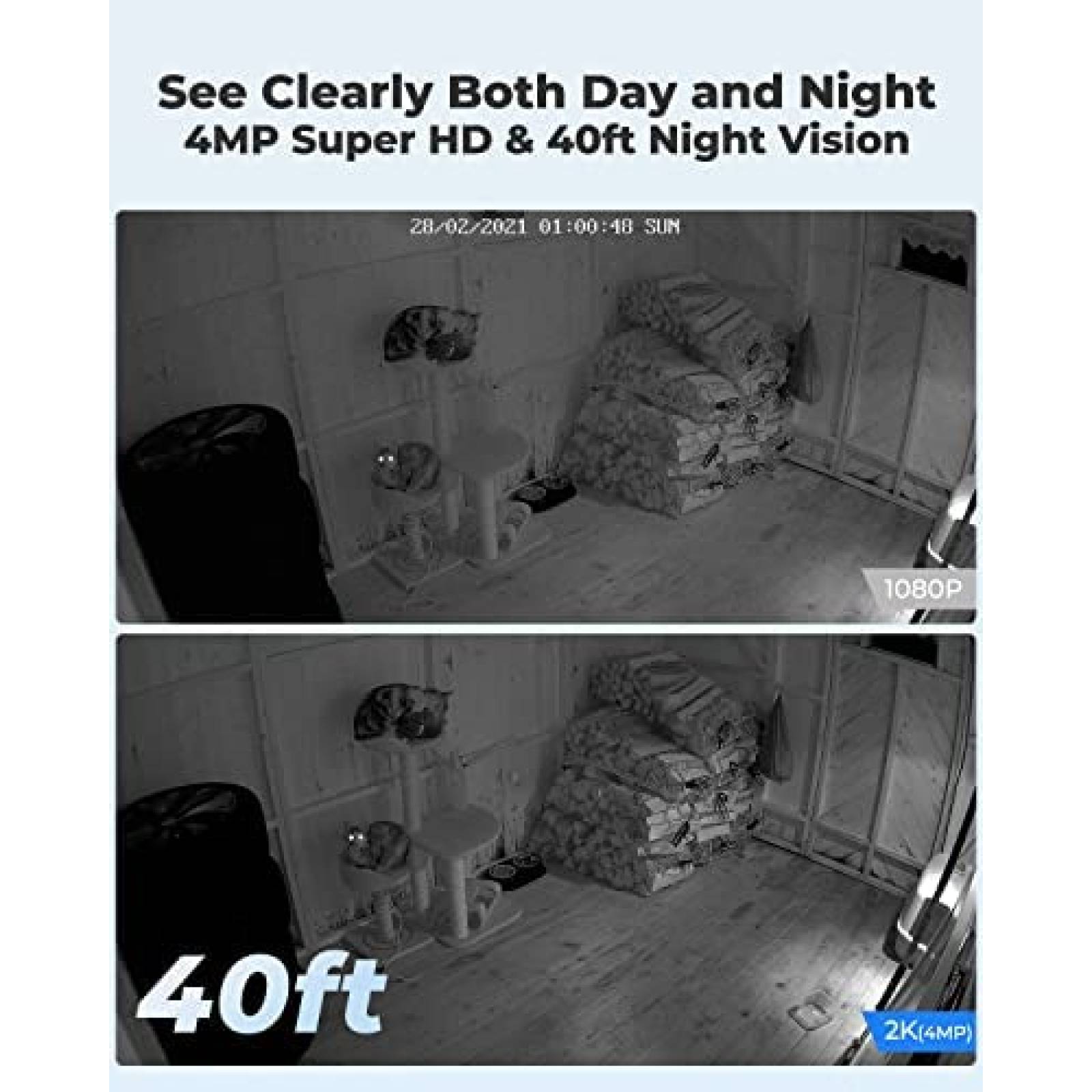 Camara de Vigilancia Reolink E1 Pro Inalambrica -Negro