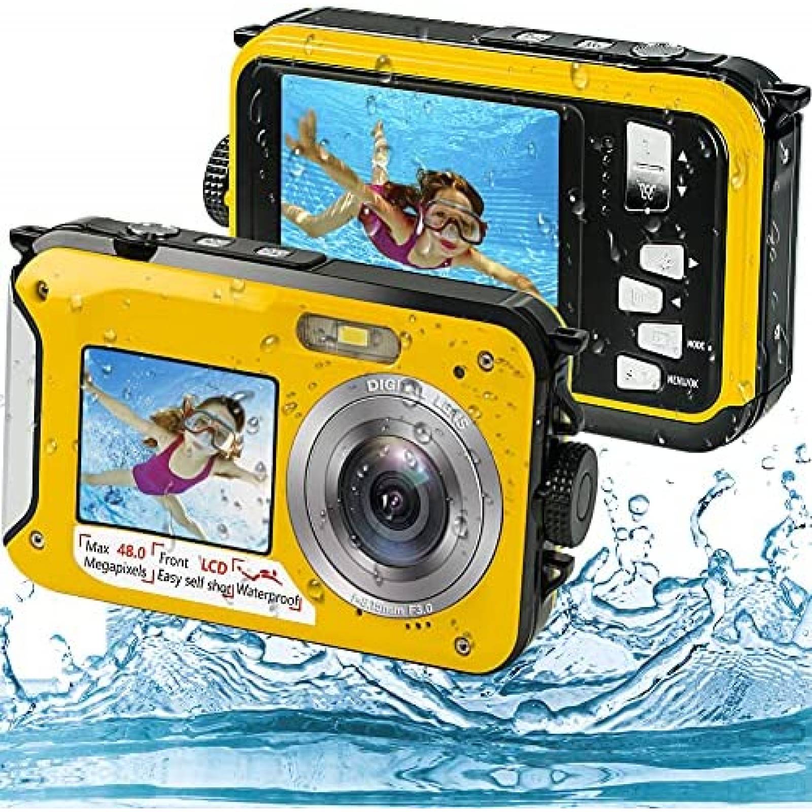 Camara Submarina S & P Safe and Perfect 2.7K 48MP -Amarillo