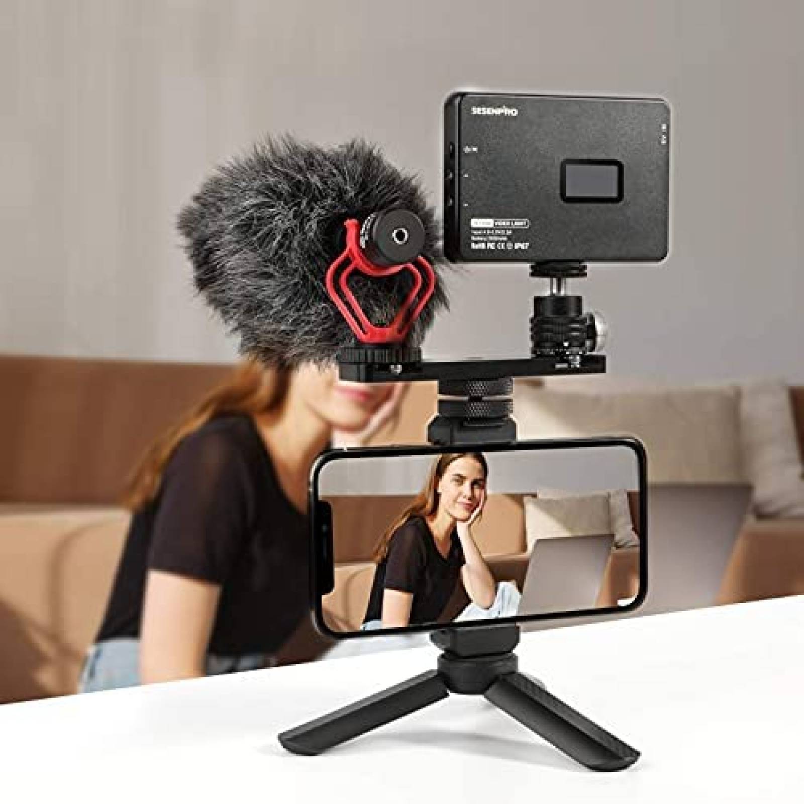 Soporte de Montaje SESENPRO para Accesorios de Camara -Negro