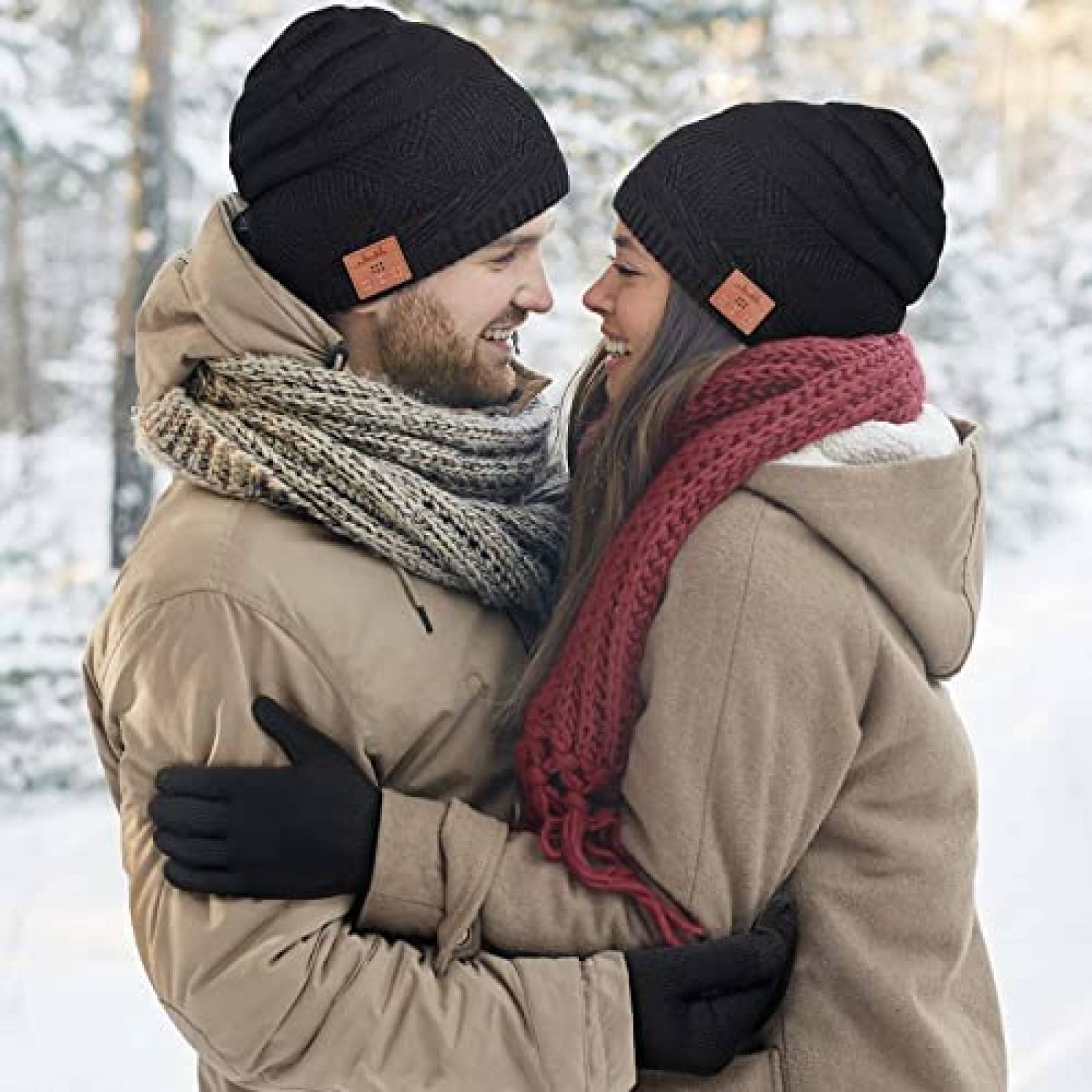 Gorro con audifonos inalambricos EastPin de tela -Negro