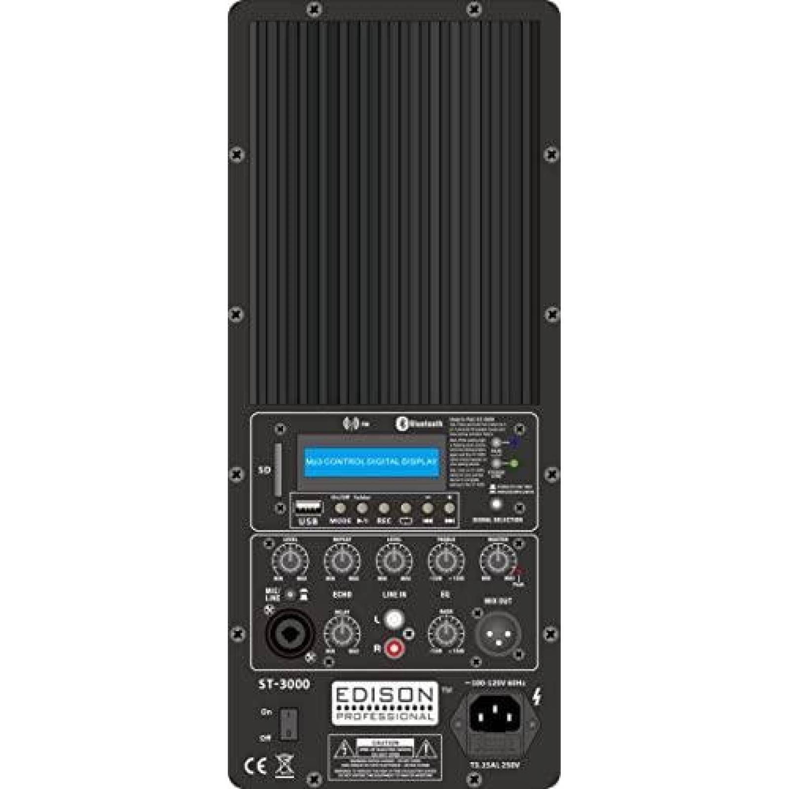 Bocina Edison Professional Multifuncional Bluetooth -Negro