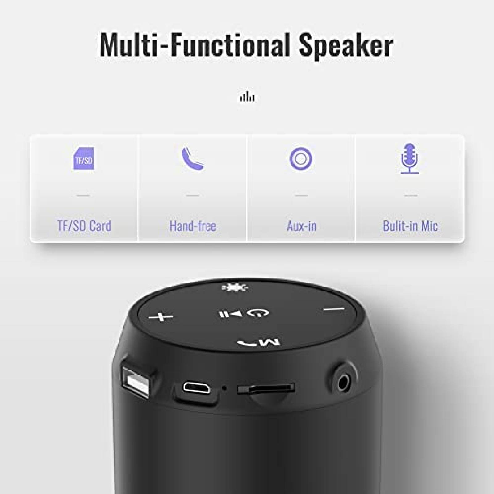 Bocina inalambrica ELEHOT Direct cambio de color -Negro