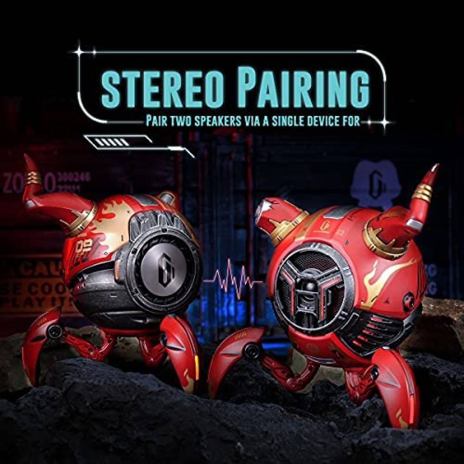 Bocina Bluetooth Gravastar Mars Pro de 15H de Carga -Rojo