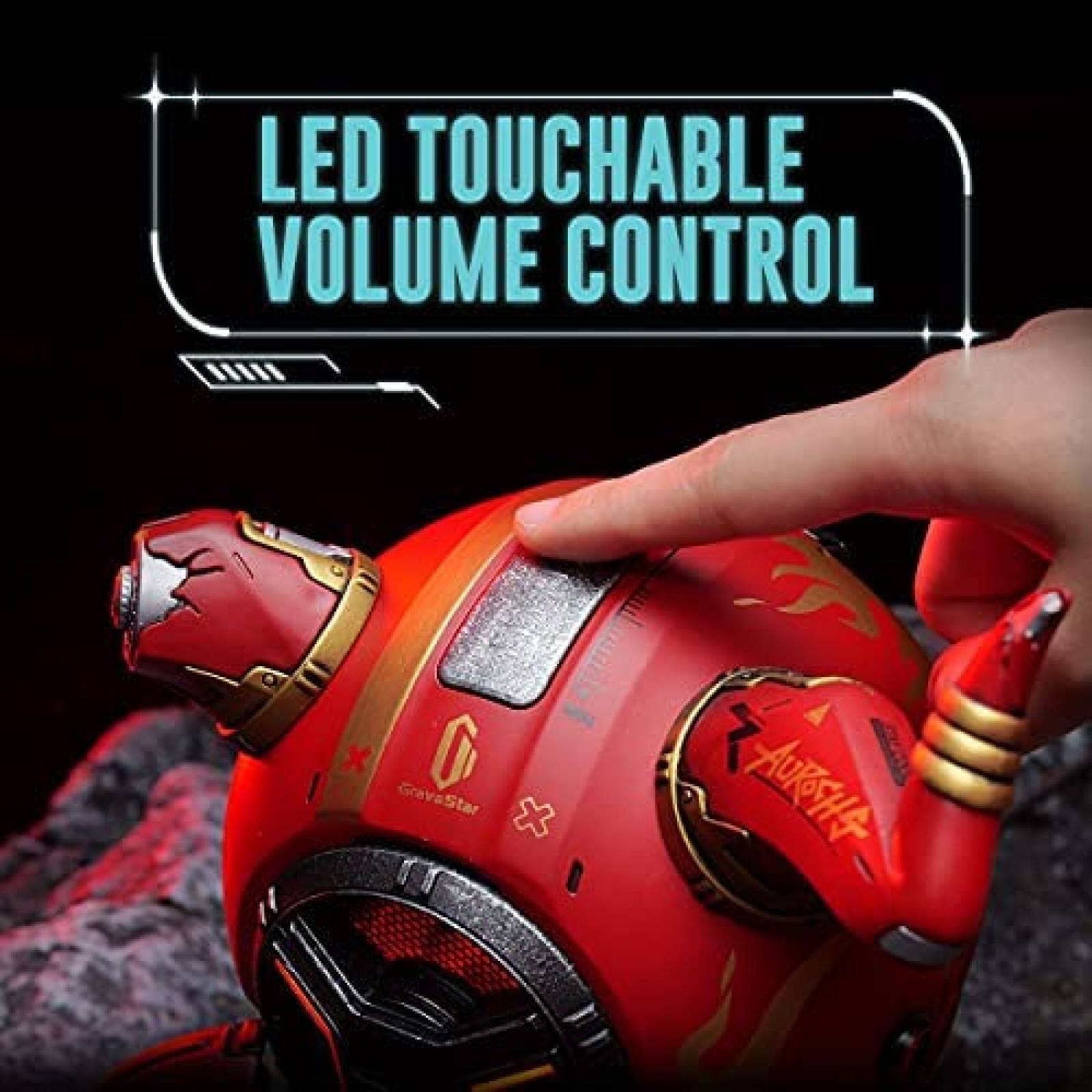 Bocina Bluetooth Gravastar Mars Pro de 15H de Carga -Rojo