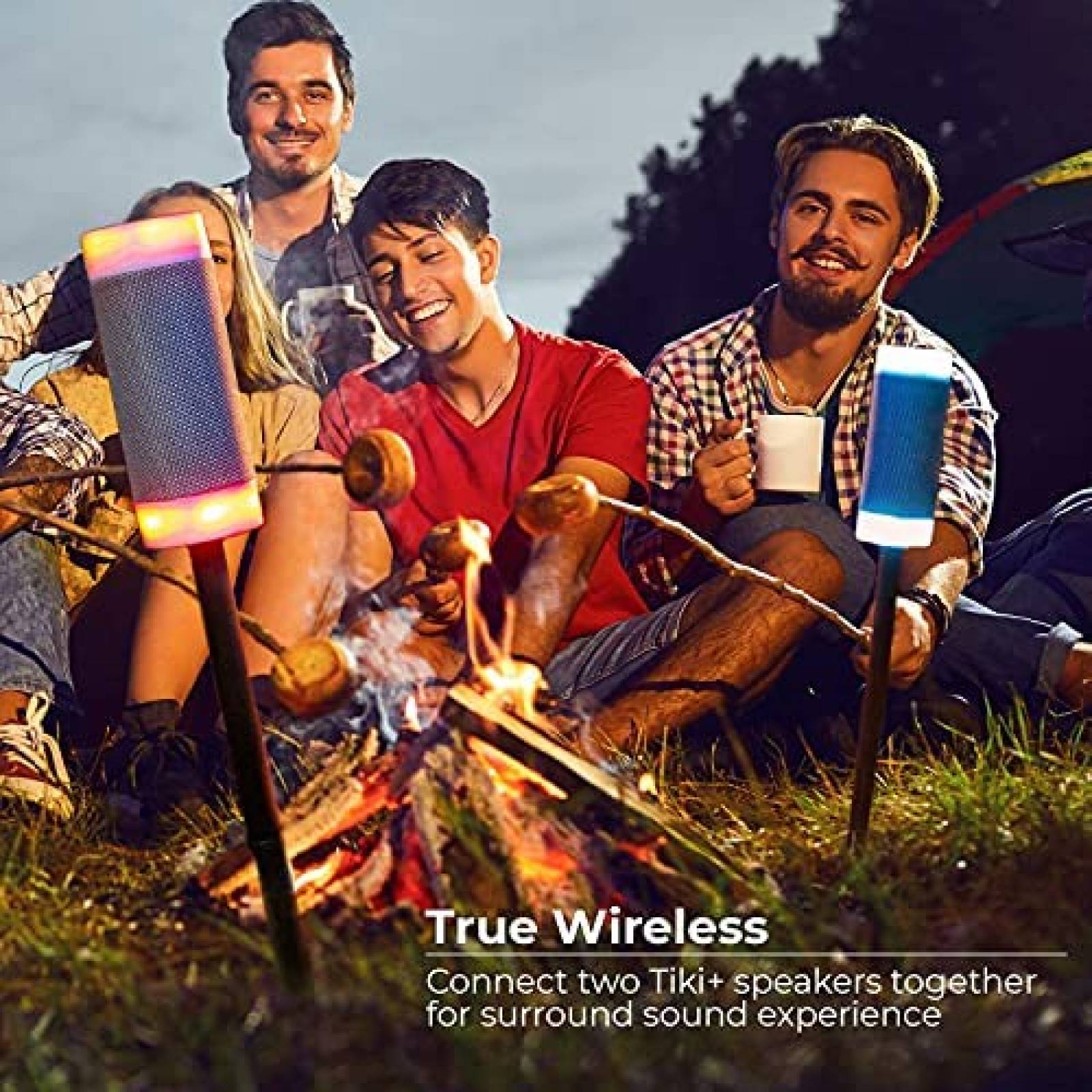 Bocina iJoy Tiki Inalambrico Impermeable LED 10hr -Blanco