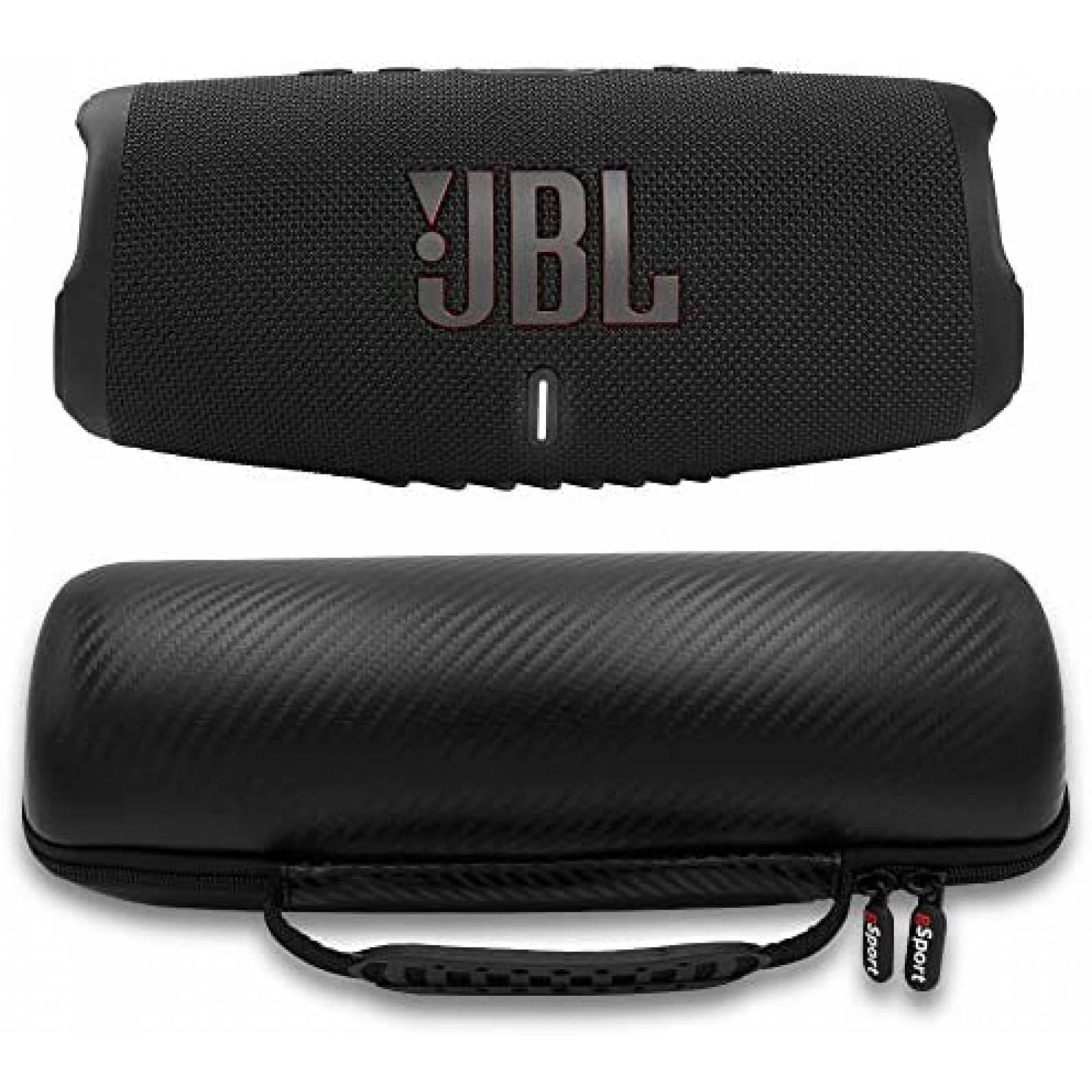 JBL Boombox 2 - Paquete de altavoces Bluetooth portátiles impermeables con  funda de fibra de carbono gSport y bolsa de accesorios (negro)