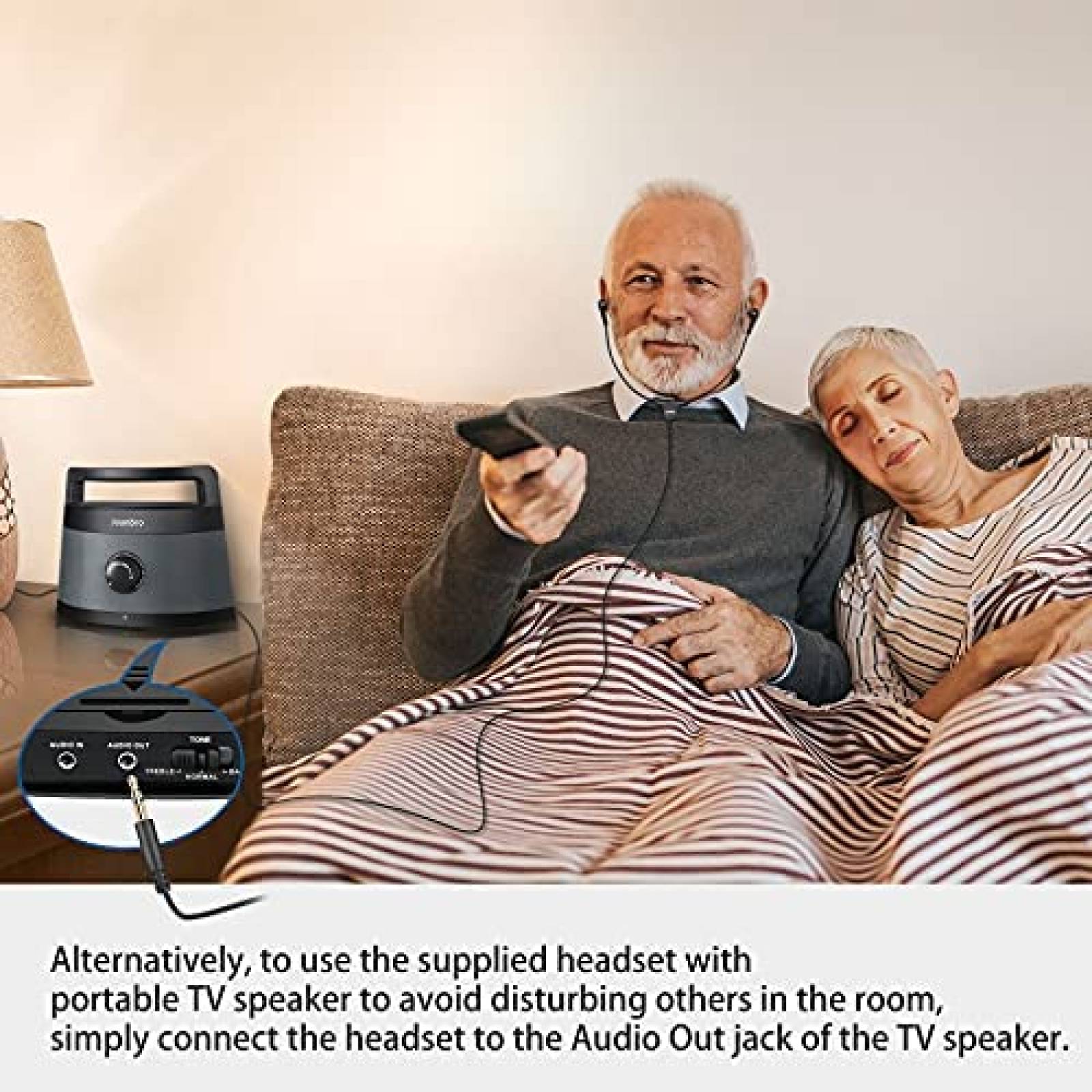 Bocina para TV portatil Joanbro TS1D 2.4ghz -Negro