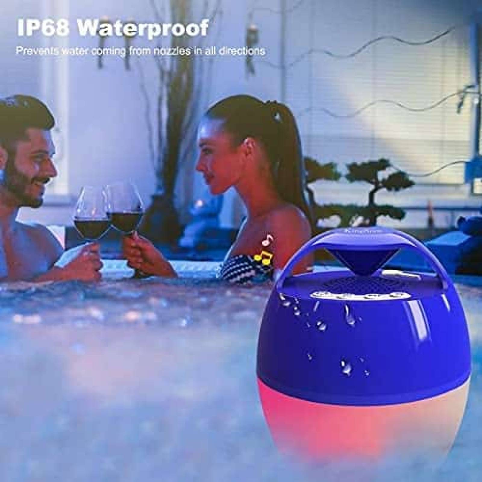Altavoz KingSom portatil de piscina Bluetooth -Azul
