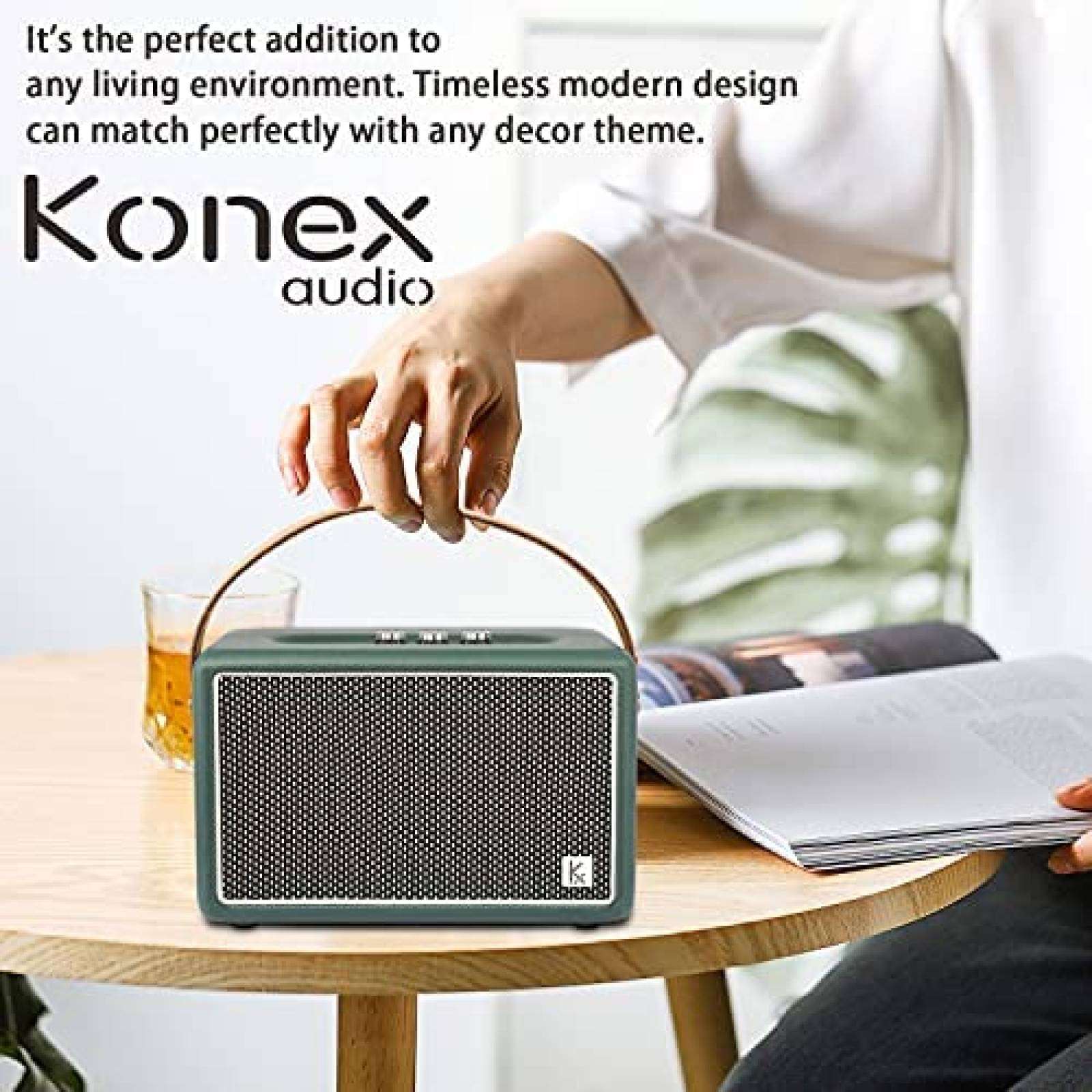 Altavoz KONEX Bluetooth vintage 40 W inalambrico portatil
