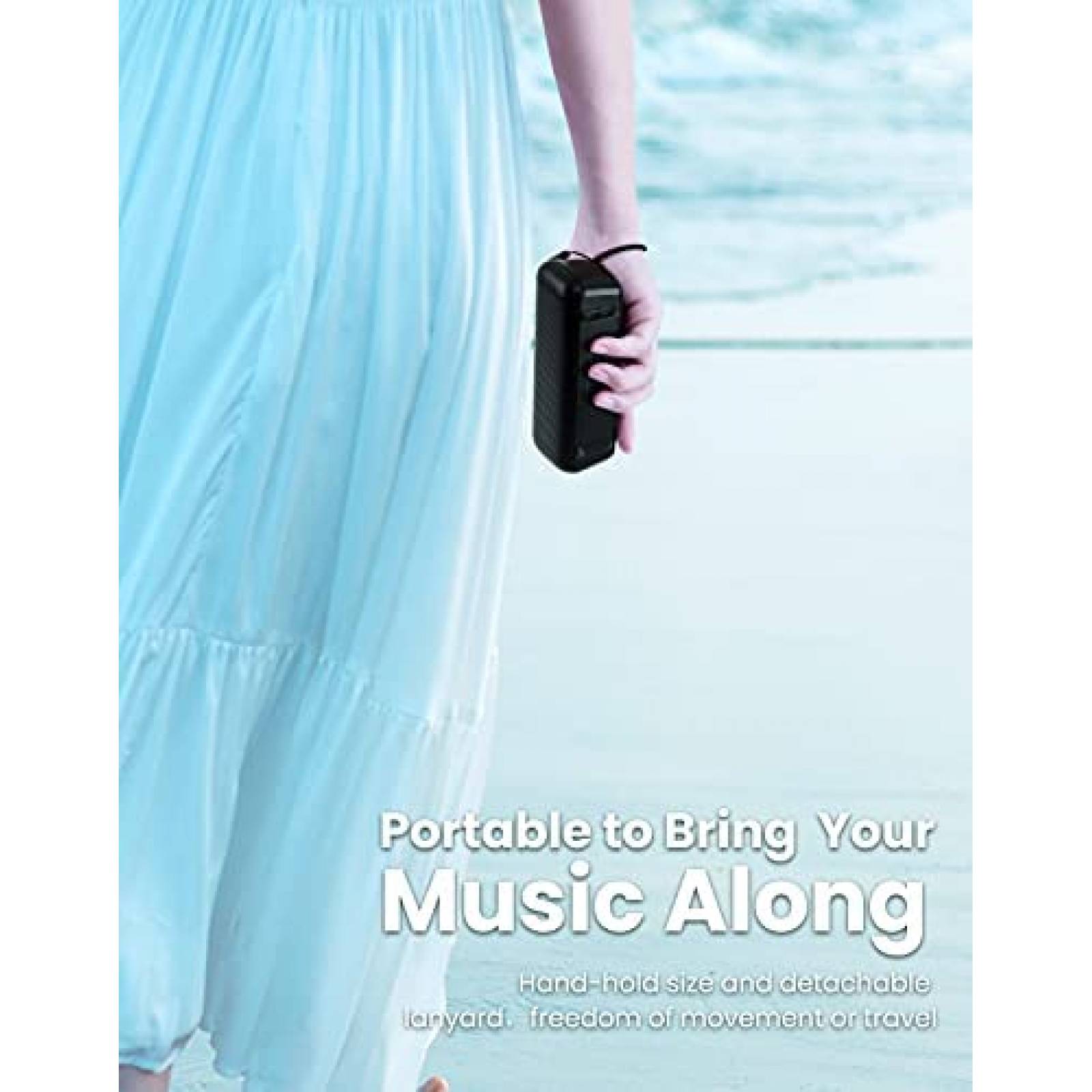 Bocina Portatil LENRUE Inalambrica 1500 mAh -Negro