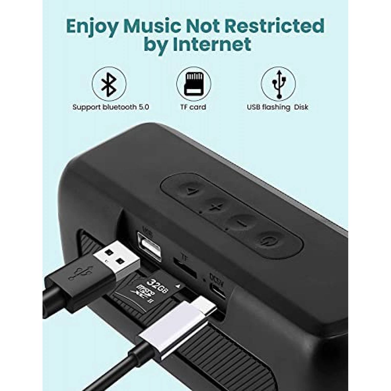 Bocina Portatil LENRUE Inalambrica 1500 mAh -Negro