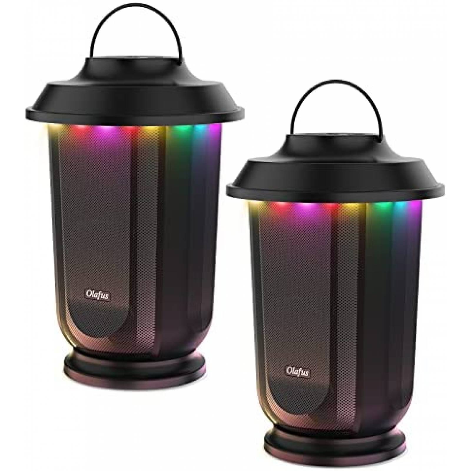 Pack bocinas para exteriores Olafus x2 20 RGB LED -Negro