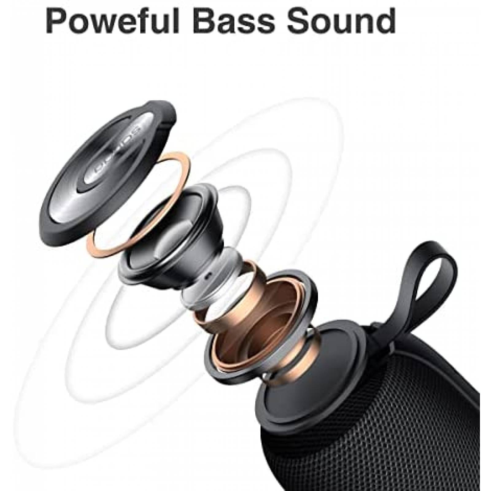 Bocina SANAG Portatil Inalambrica Sonido Envolvente -Negro