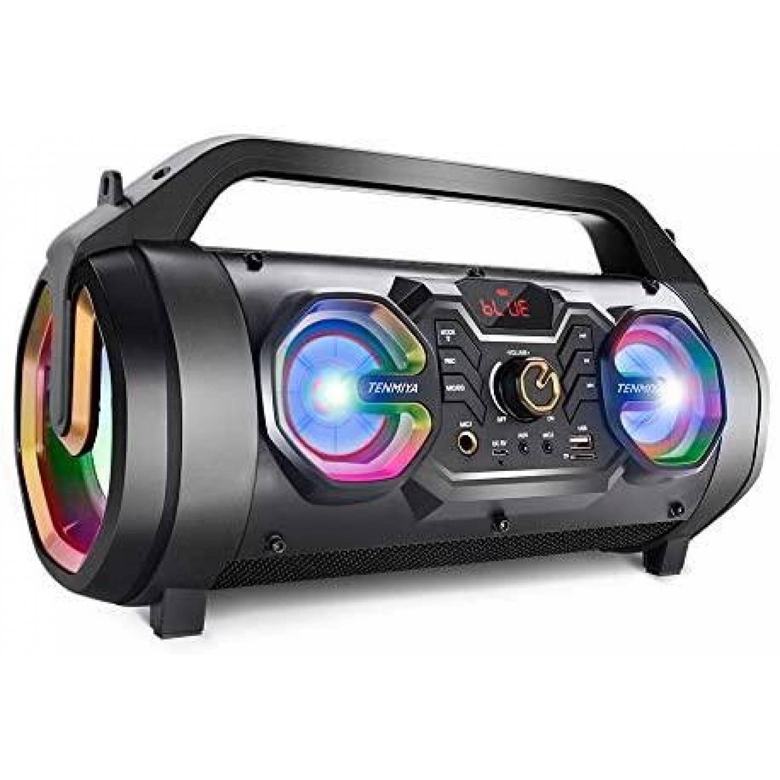 Bocina TENMIYA Boombox 30W Portatil 10hrs Bluetooth -Negro