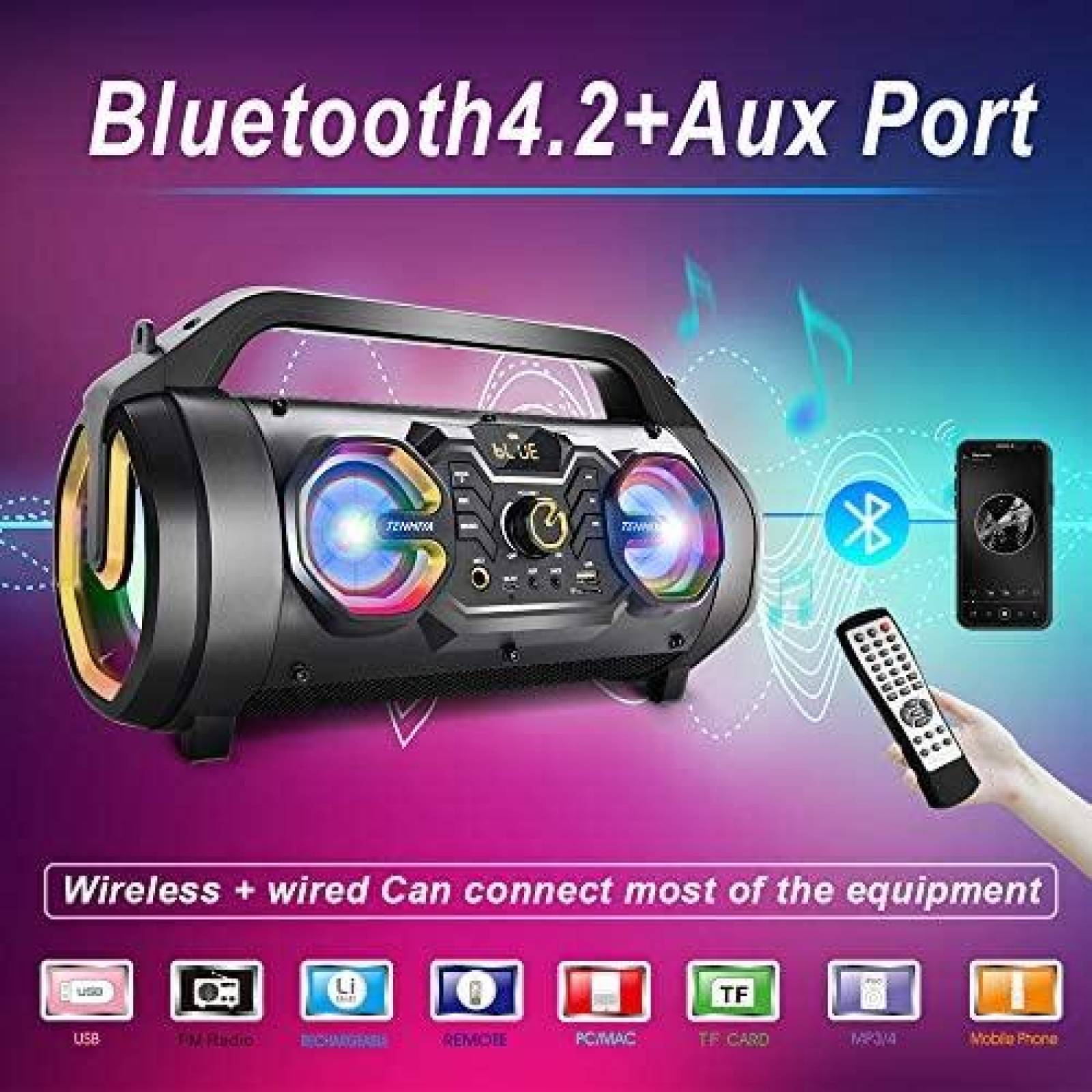 Altavoz inalámbrico  Bose SoundLink Flex, 30 W, Bluetooth 4.2, Hasta 12 h,  App Bose Connect, Negro
