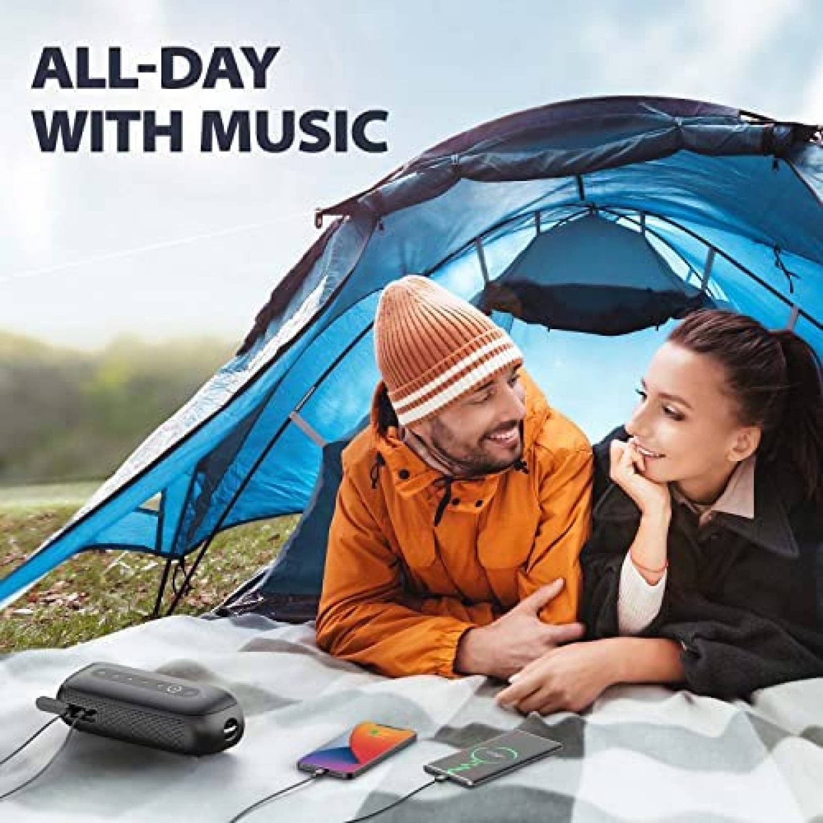 Bocina Tribit XSound Mega Bluetooth Resistente al Agua-Negro