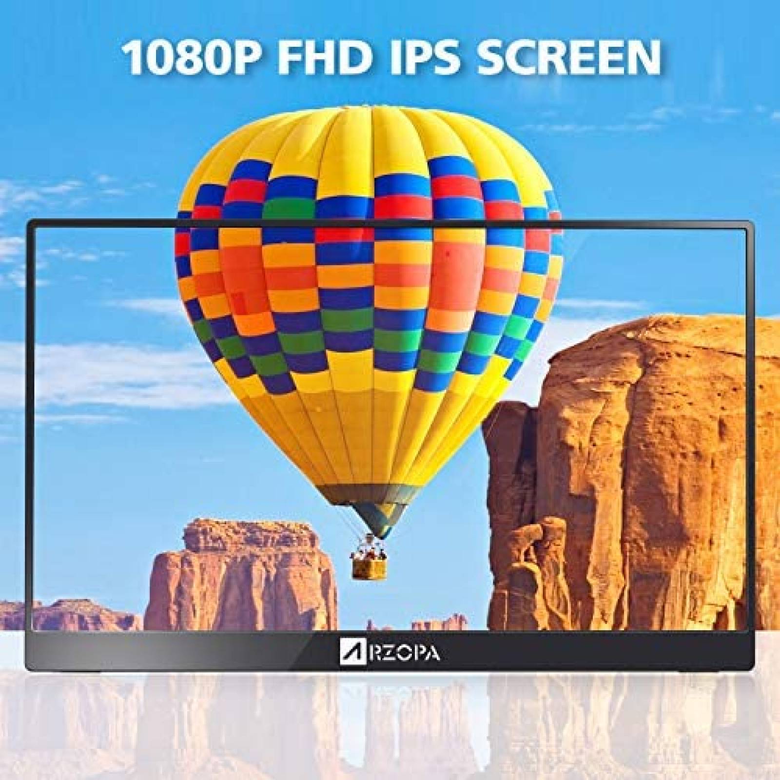 Monitor Arzopa Portatil 15.6 '' 1080P IPS USB C HDMI
