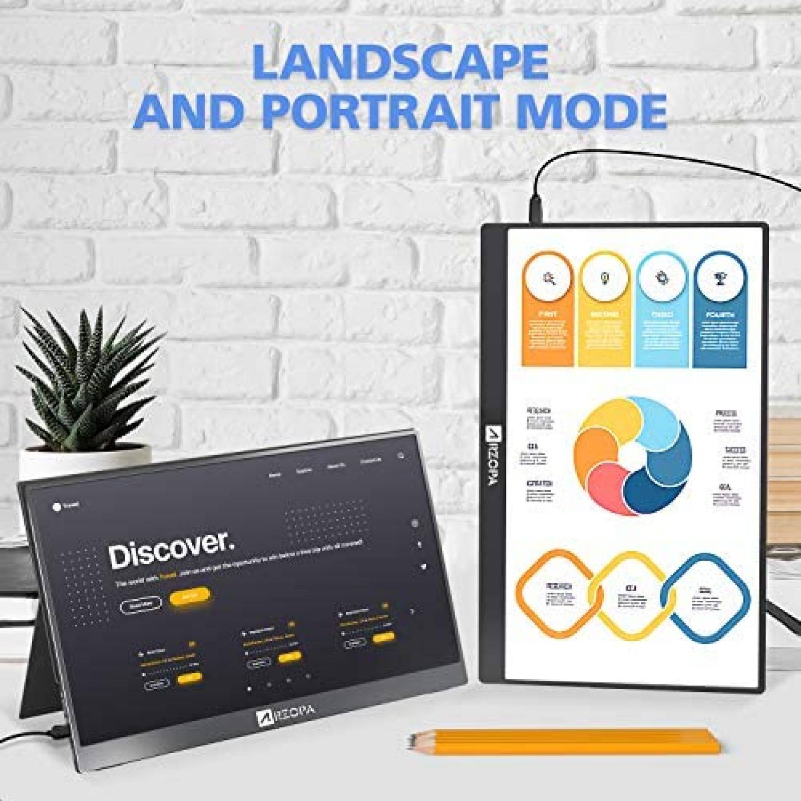 Monitor Arzopa Portatil 15.6 '' 1080P IPS USB C HDMI