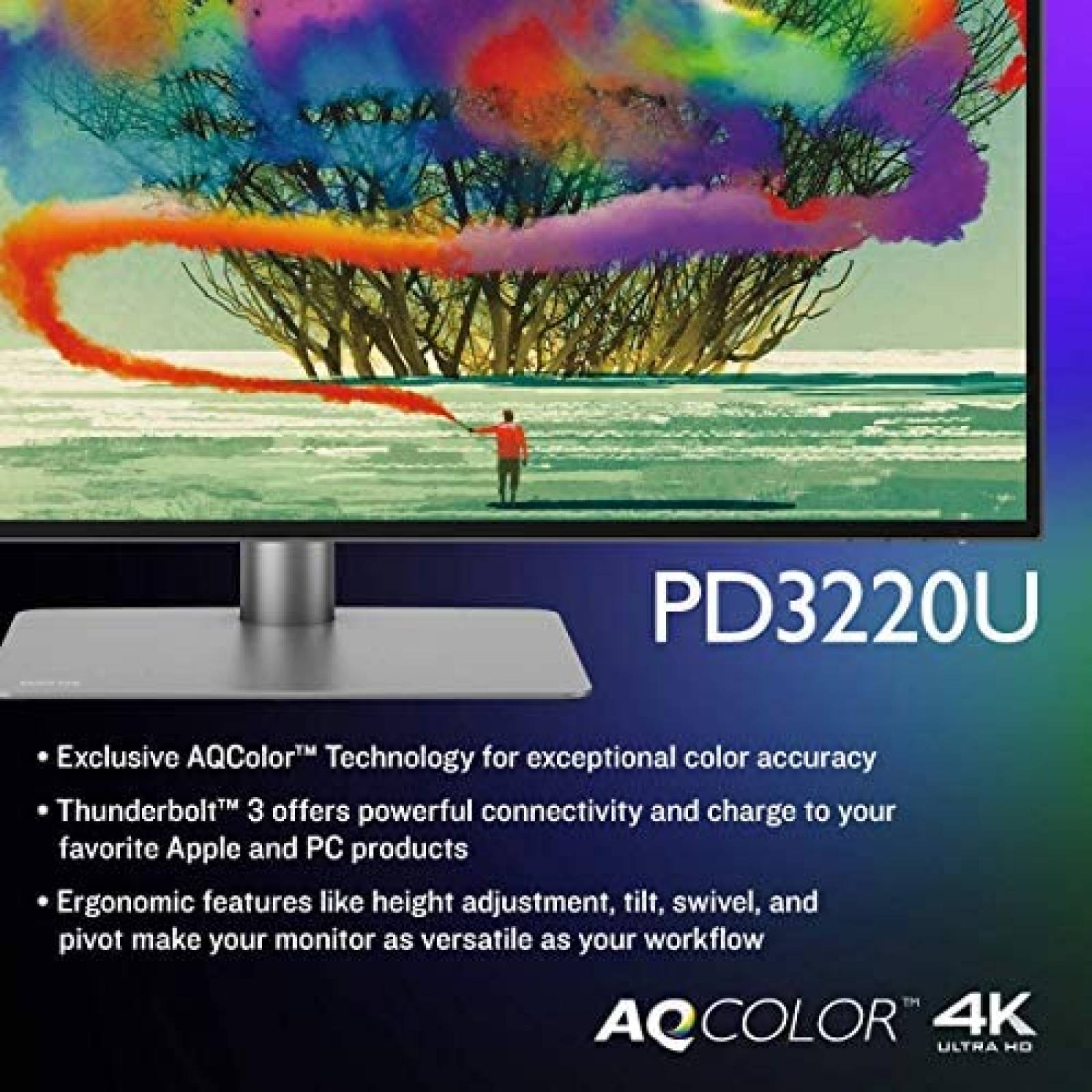 Monitor BenQ PD3220U IPS 4K de 32 '' Thunderbolt 3 para Mac