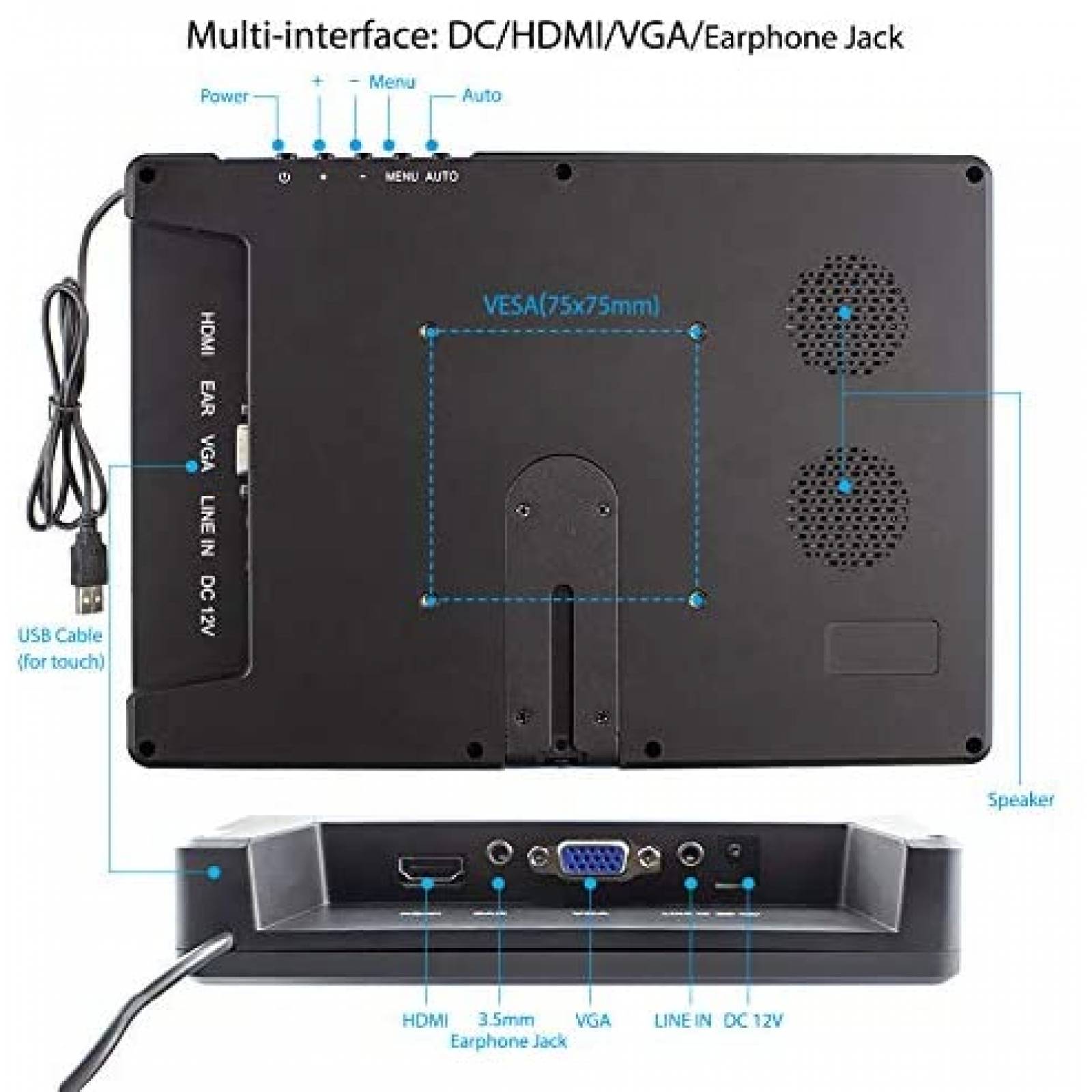 MONITOR HYUNDAI HT21FOMBK01 LED 21 5 PULGADAS FHD 1 VGA 1 HDMI